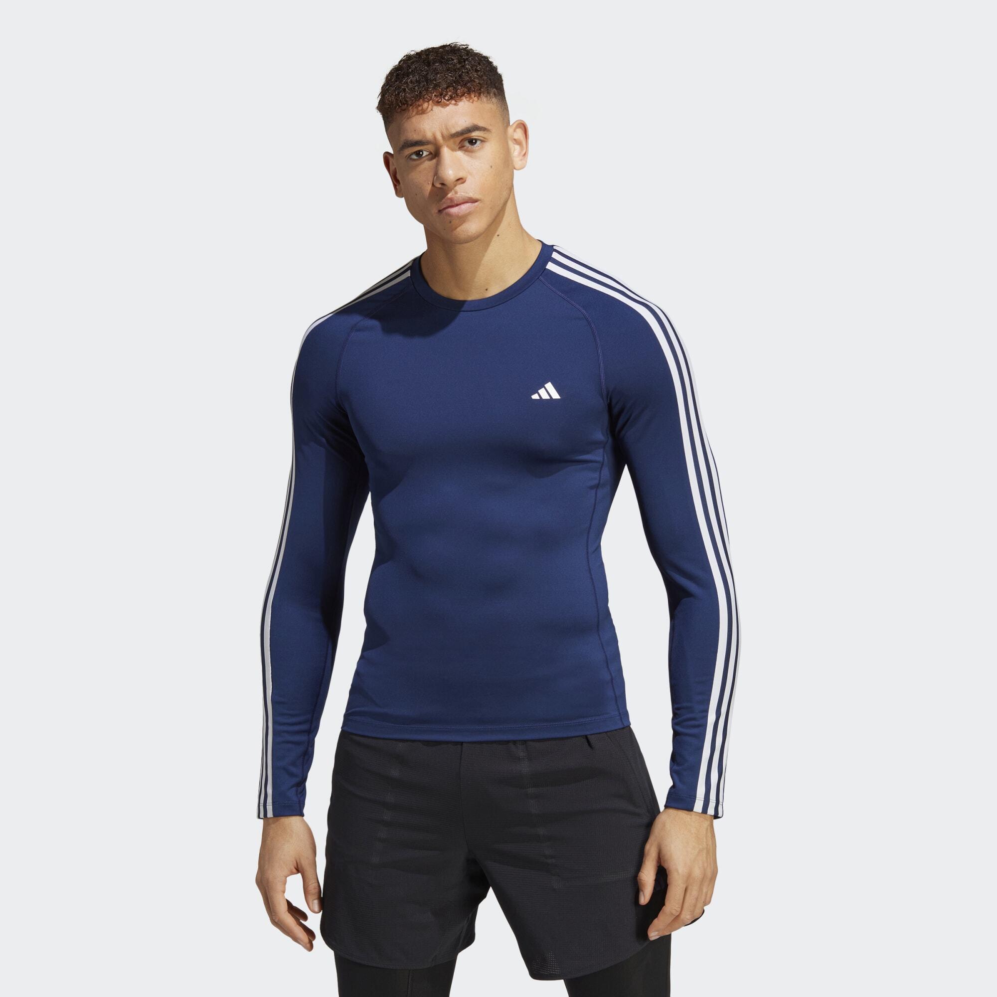 Techfit 3-Stripes Training Long Sleeve Tee