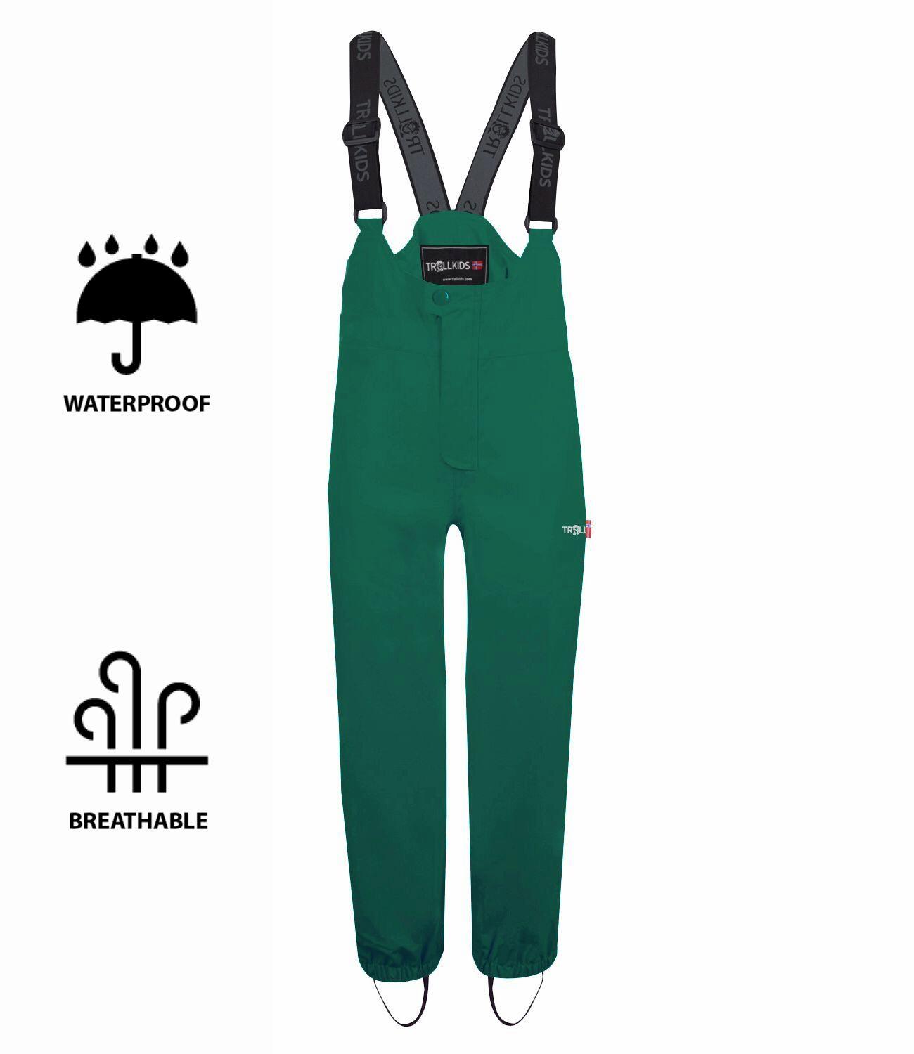Pantalon de trekking pour enfants Odda Imperméable Vert foncé / Vert clair 3/3