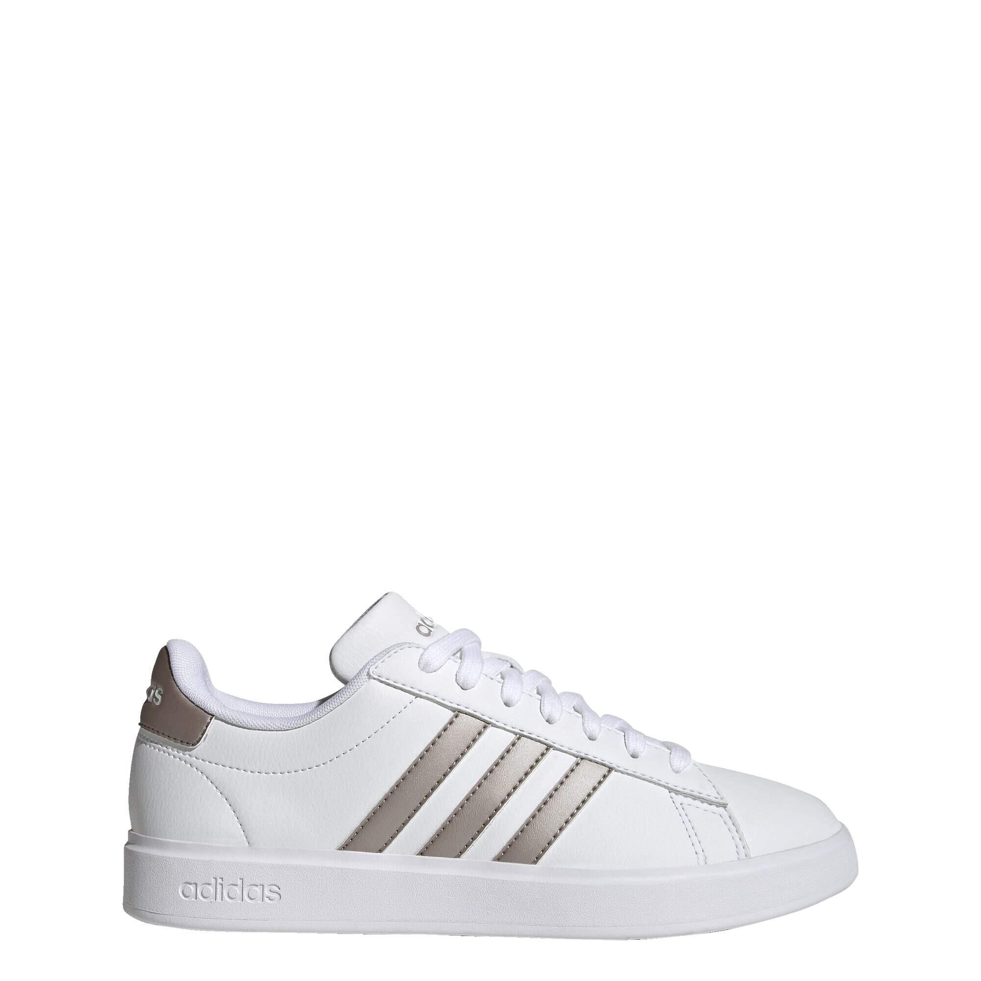 Adidas - Chaussure Grand Court Cloudfoam Lifestyle Court Comfort - Baskets - Blanc|gris - 40,5 - Decathlon