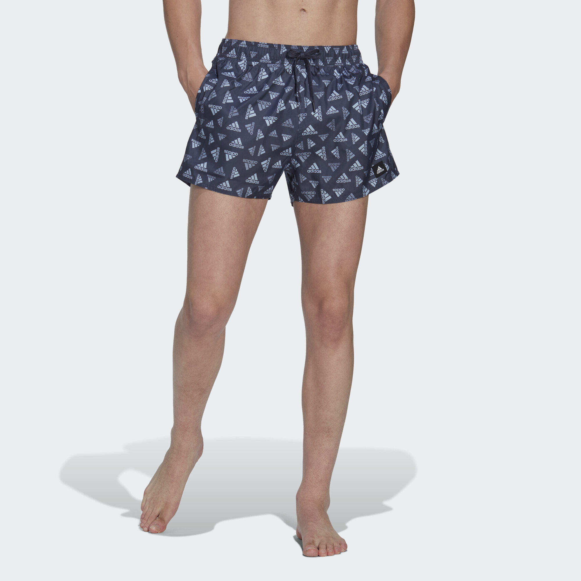ADIDAS Logo Print CLX Swim Shorts Very Short Length