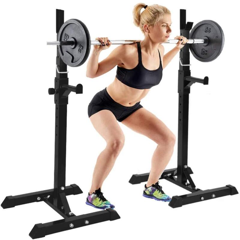 Squat Rack Développé/Squat Noir Fitness Tech