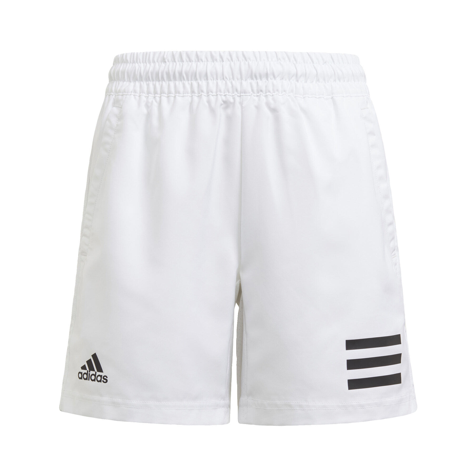 Adidas Club 3-Stripes Kinder Tennis Shorts in Weiß/Schwarz 3/5