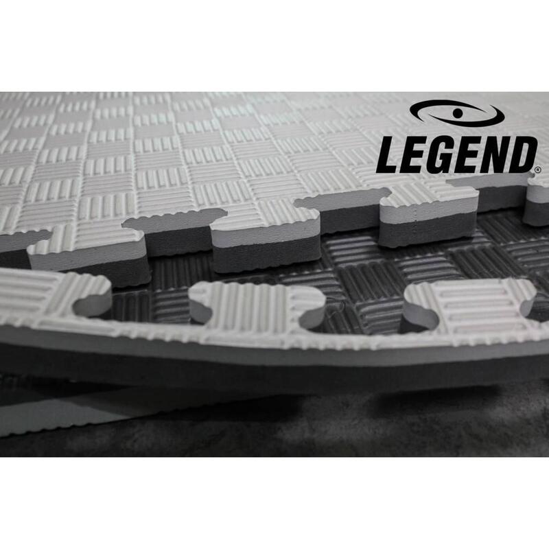Legend Puzzelmat Sportvloer | 100 x 100 x 4 cm | Grijs / Zwart