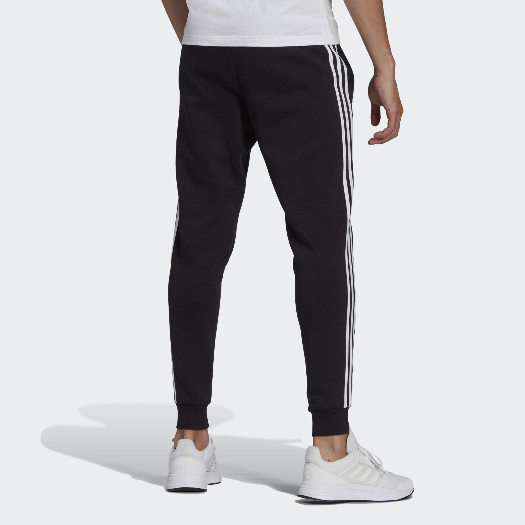 Pantaloni Essentials Fleece Fitted 3-Stripes 3/5