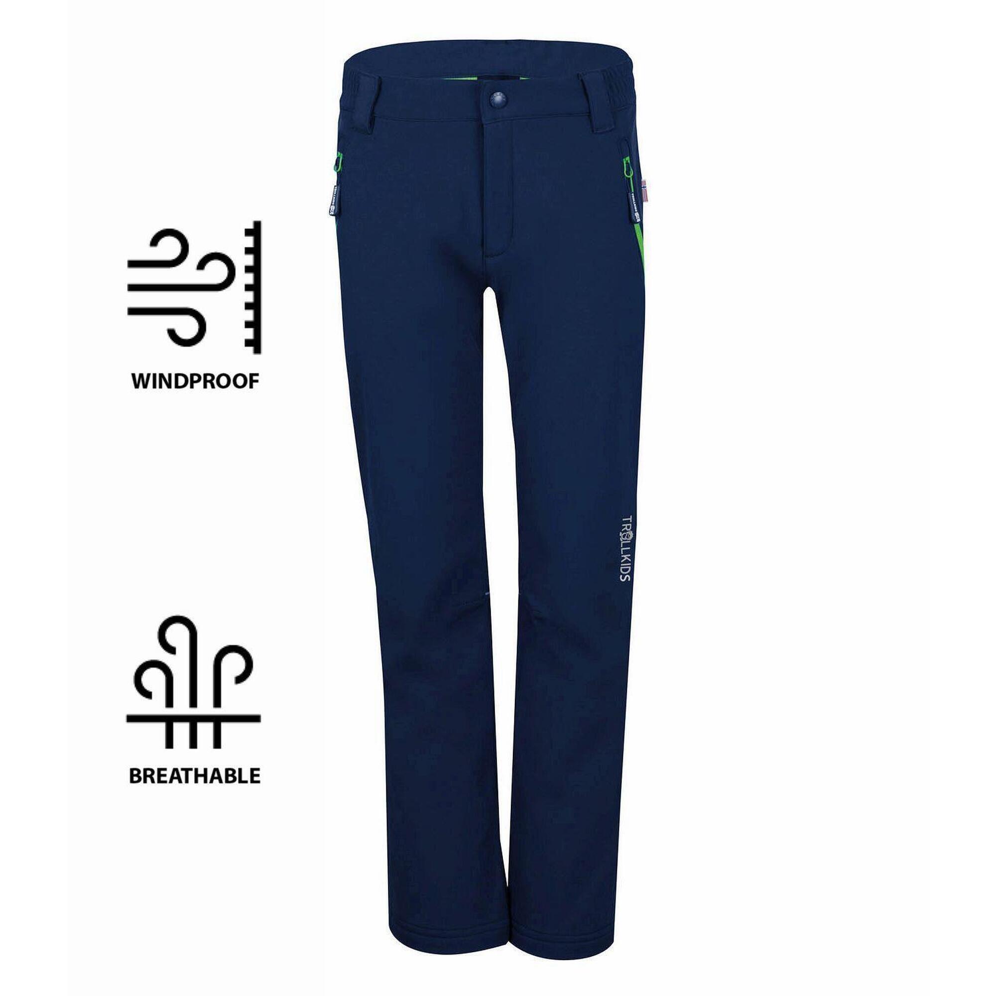 Pantalon Softshell Fjell pour enfants Hydrofuge Bleu marine 3/3