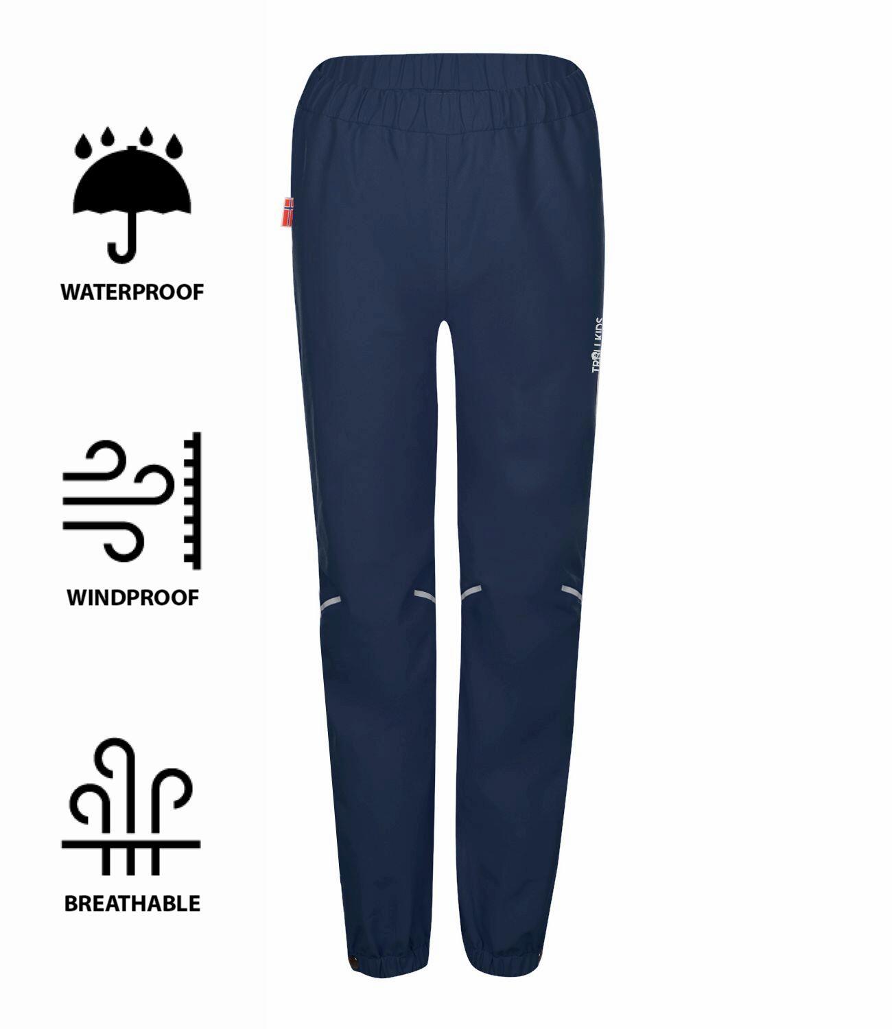 Pantalon fonctionnel Trondheim pour enfants Bleu marine / Orange 3/3