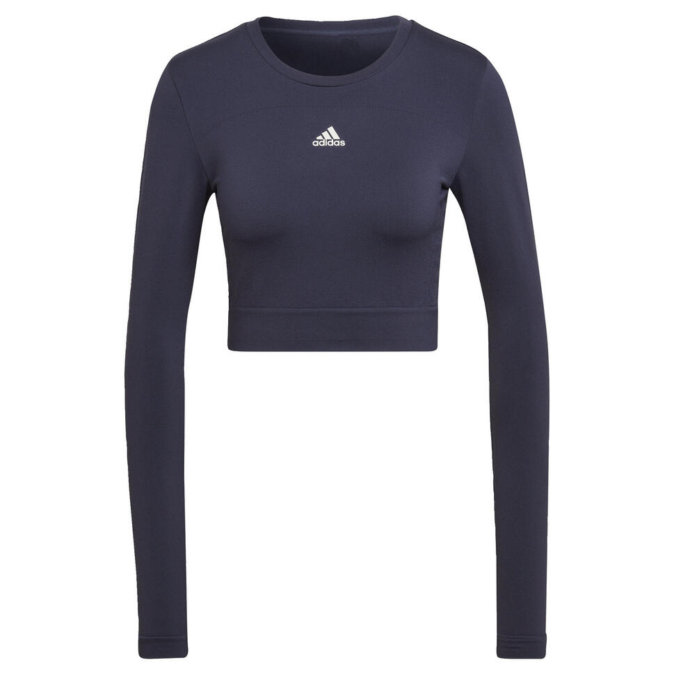 Koszulka damska adidas Aeroknit Seamless Fitted Cropped