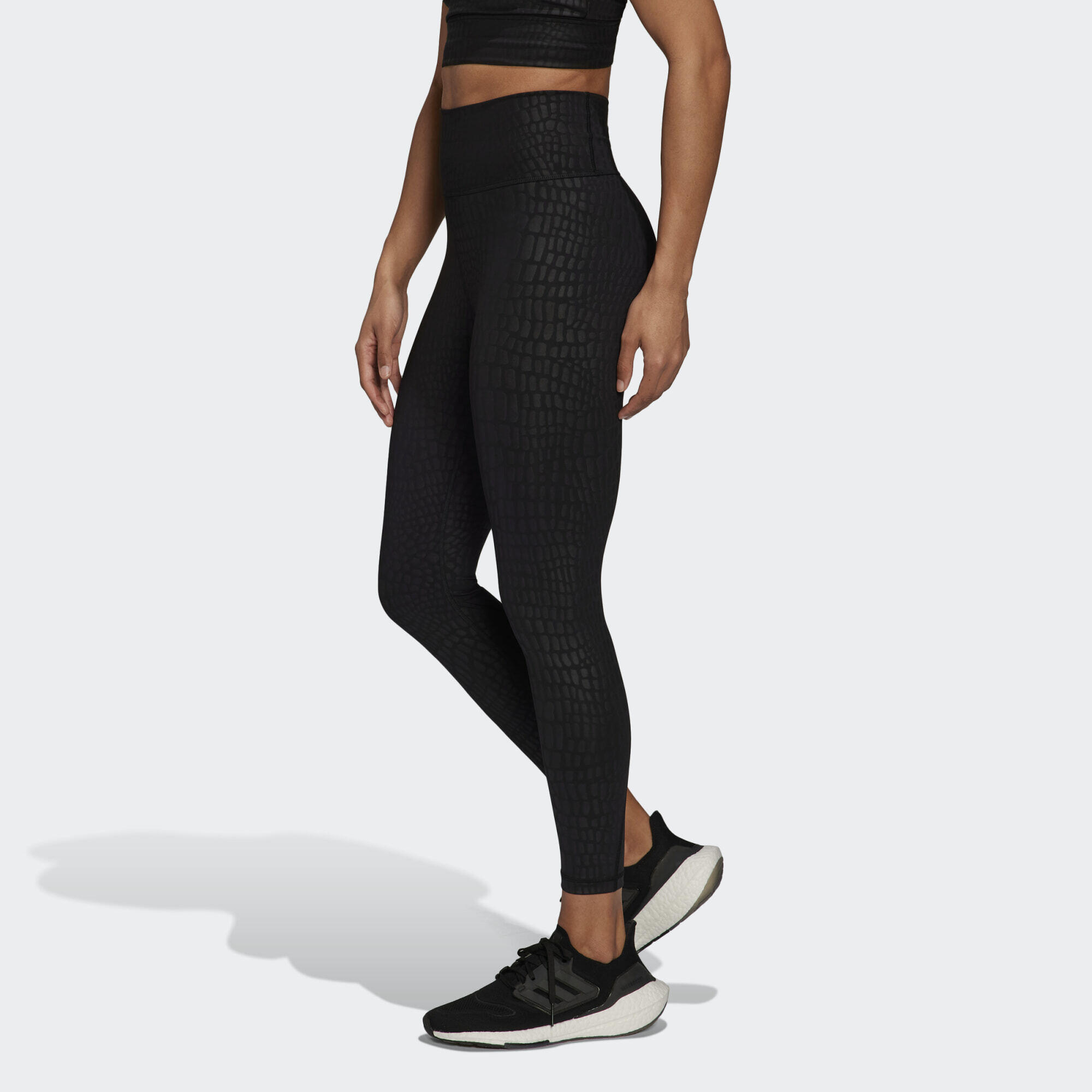 ADIDAS Optime Training Croc Emboss 7/8 Leggings