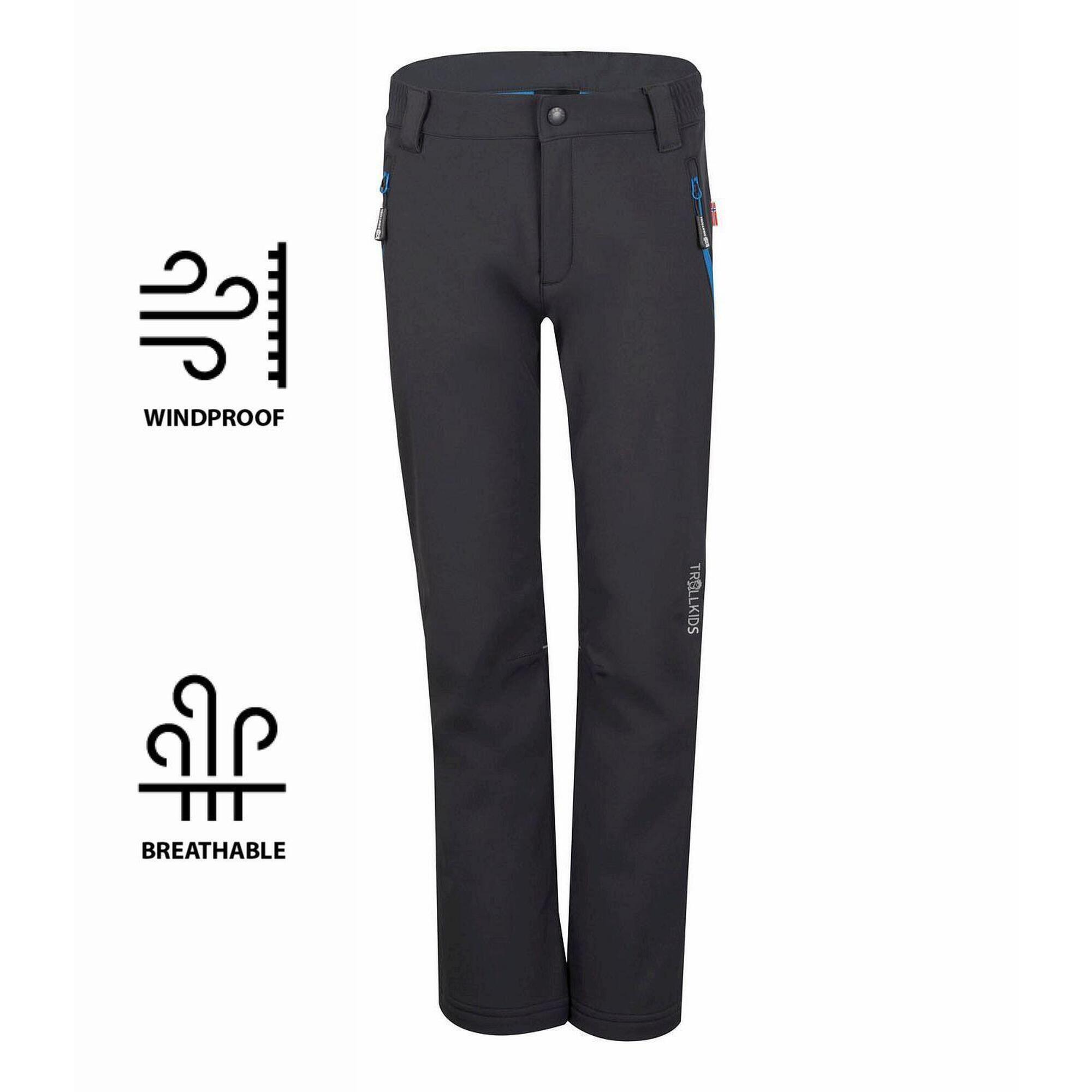 Pantalon Softshell Fjell pour enfants Hydrofuge Anthracite 3/3