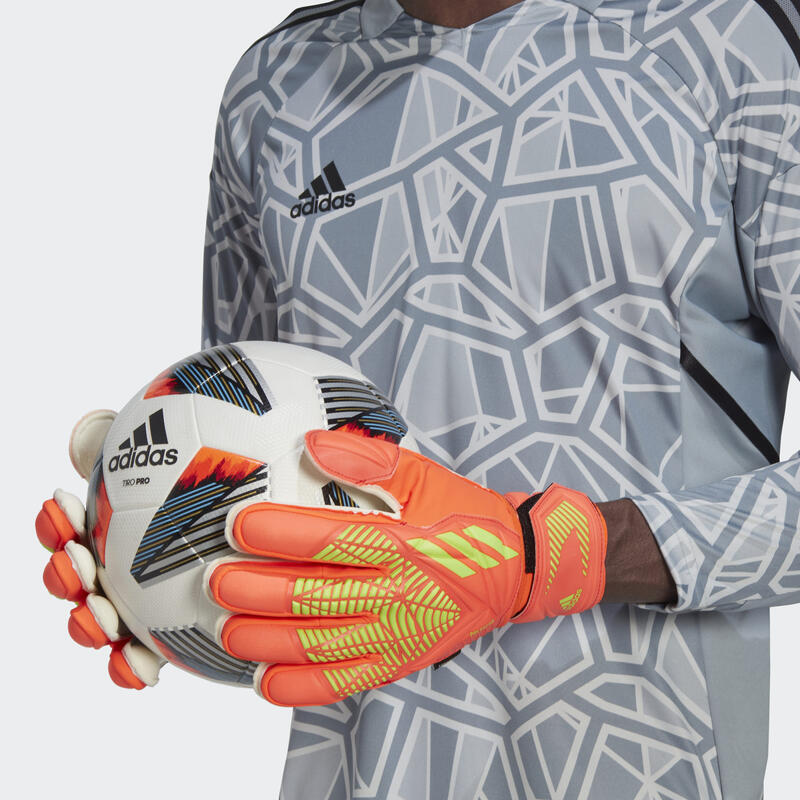 Kesztyű adidas Orange Predator Edge Fingersave Match, Átlátszó, Unisex