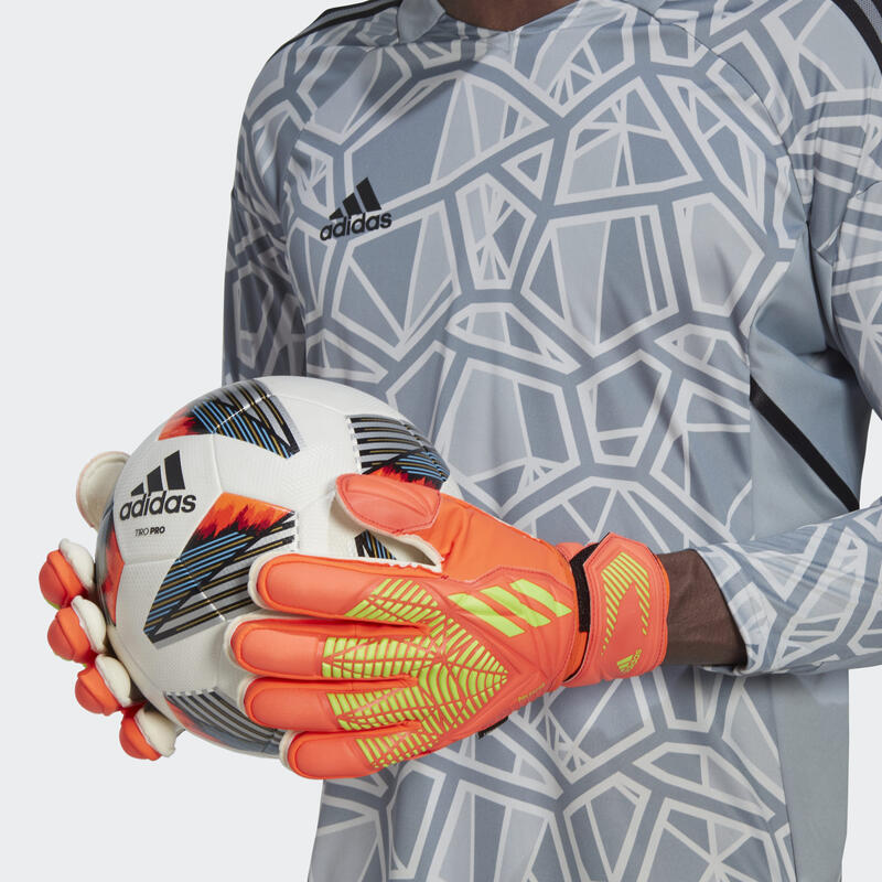 Luvas adidas Orange Predator Edge Fingersave Match Gloves, Multicolorido, Unisse