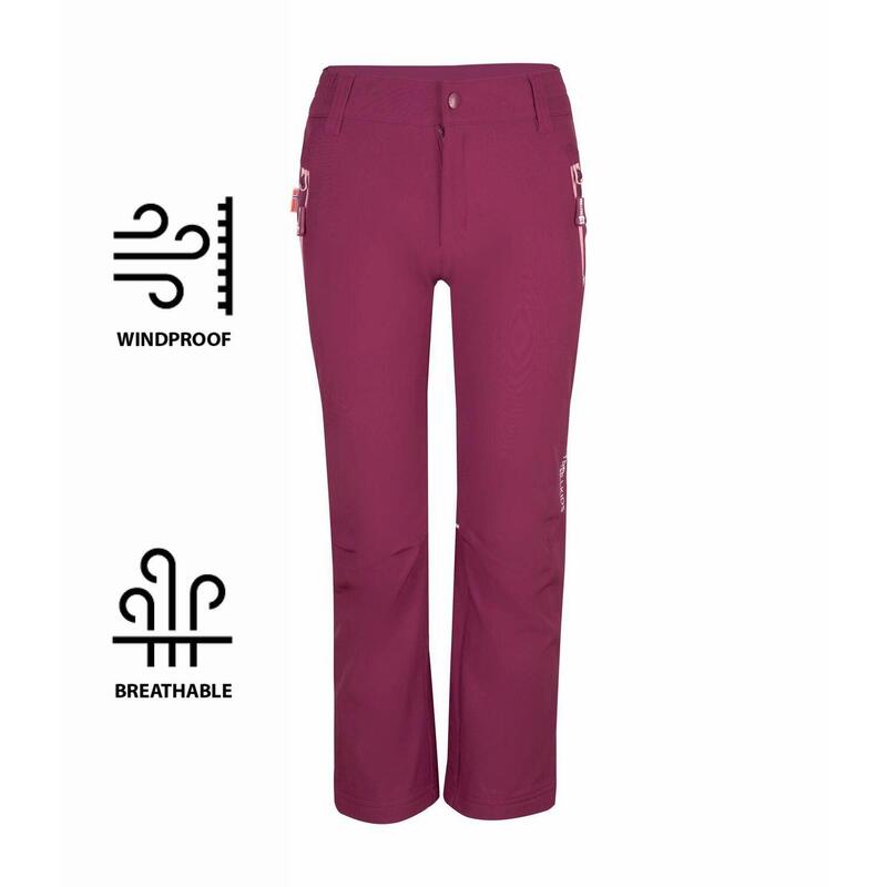 Pantalon softshell pour enfants Fjell prune/violet