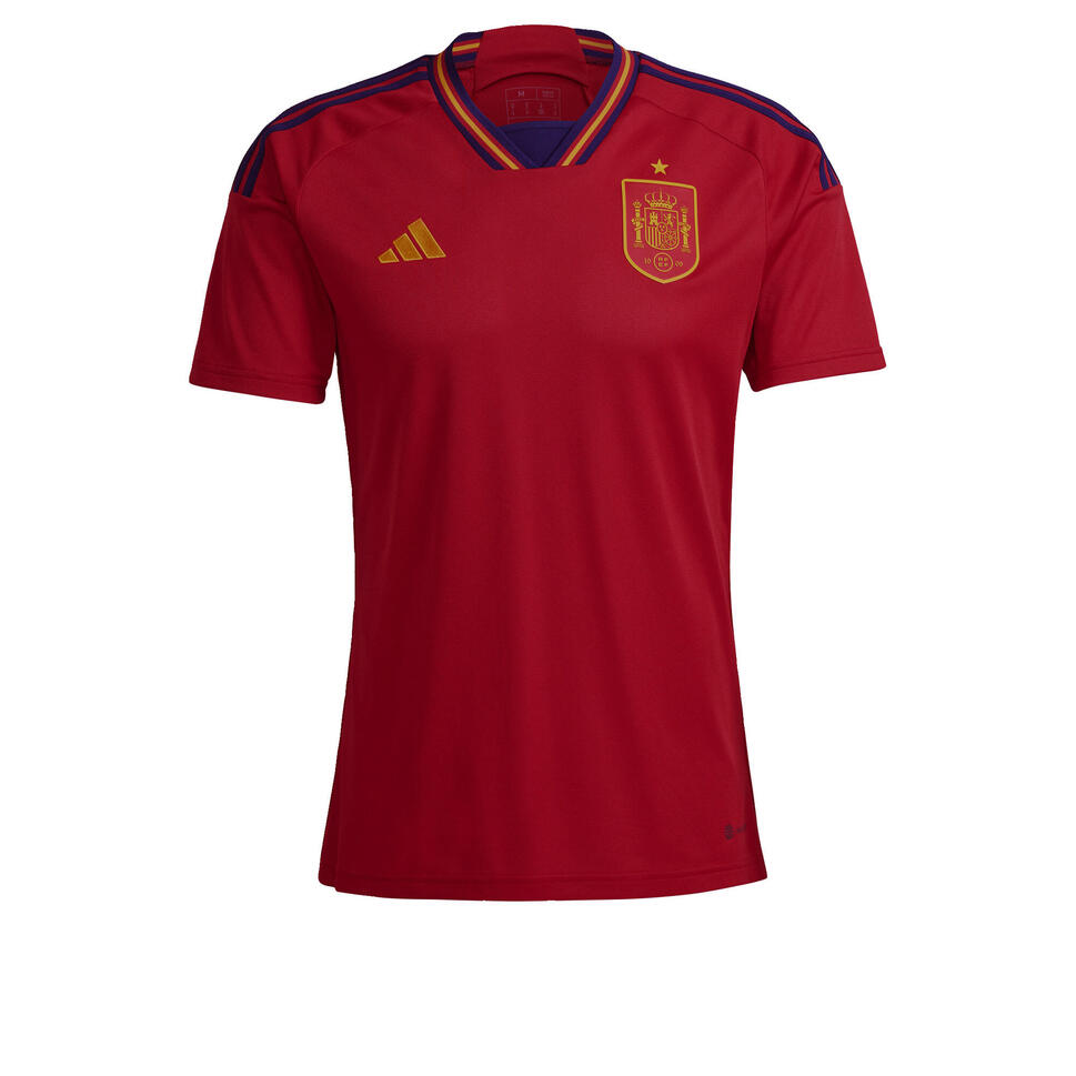 Koszulka piłkarska męska z krótkim rękawem Adidas Spain Czerwony
