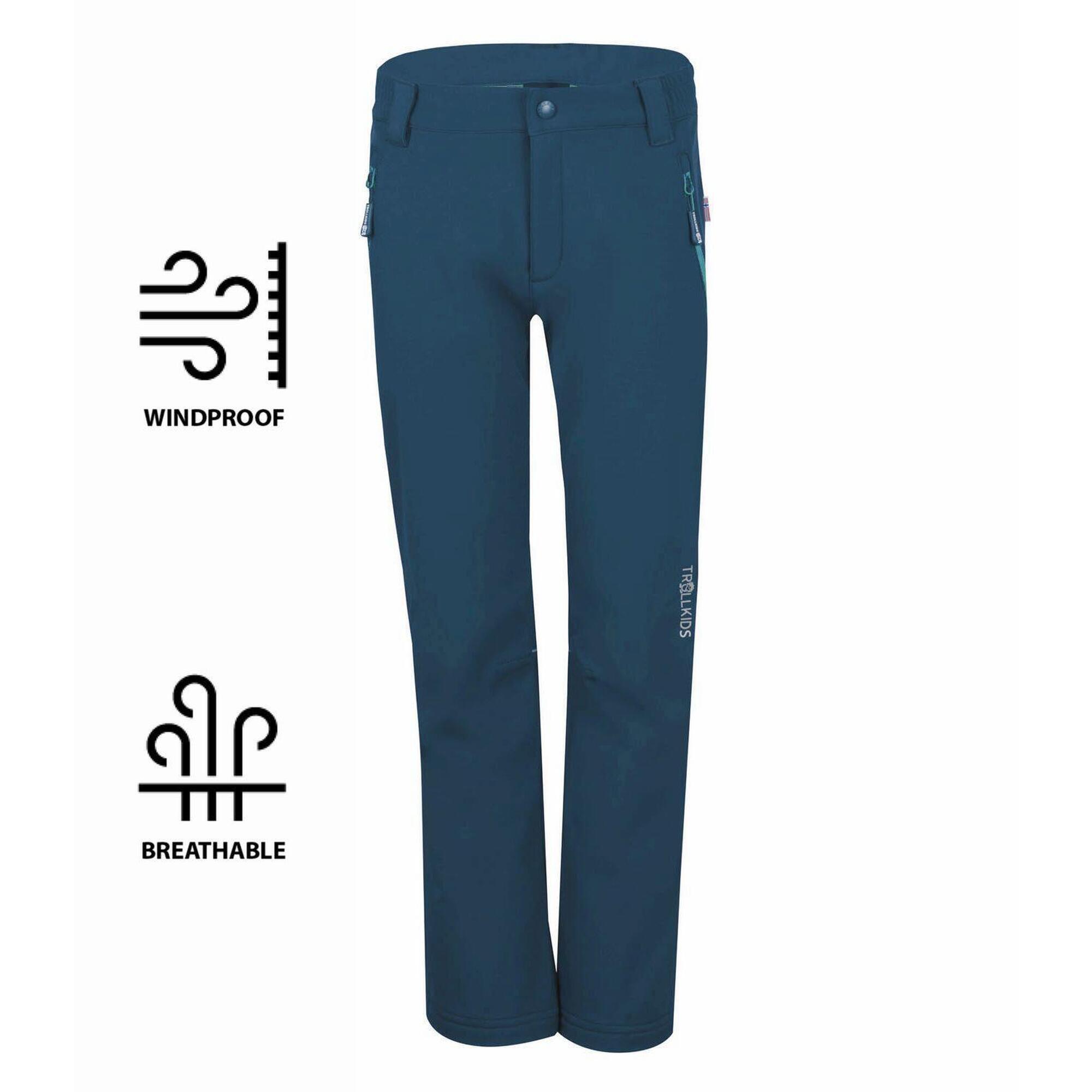 Pantalon Softshell pour enfants Fjell Imperméable Mystik Bleu 3/3