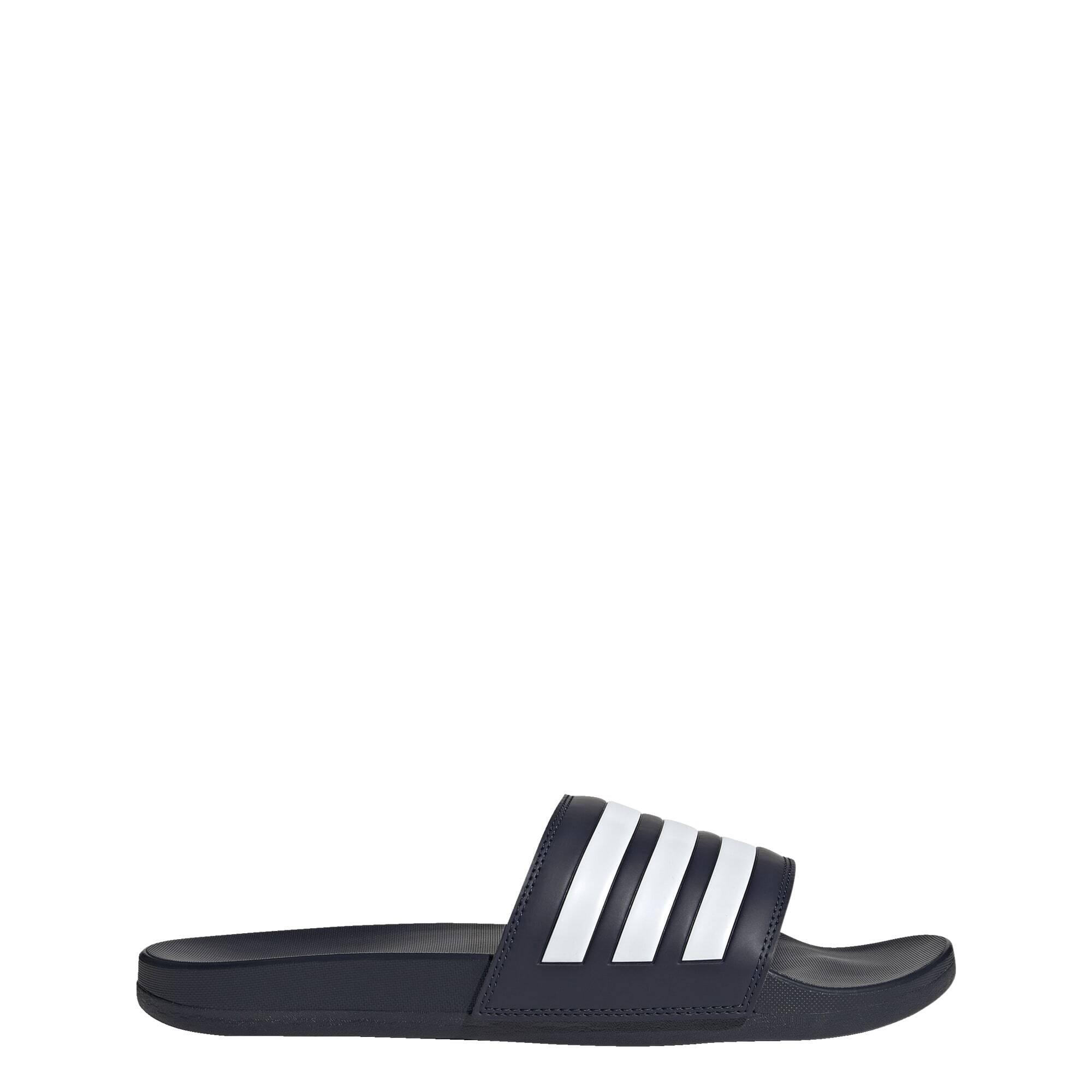 Adidas - Claquette Adilette Comfort - Sabots - Blanc|bleu|noir - 46 - Decathlon