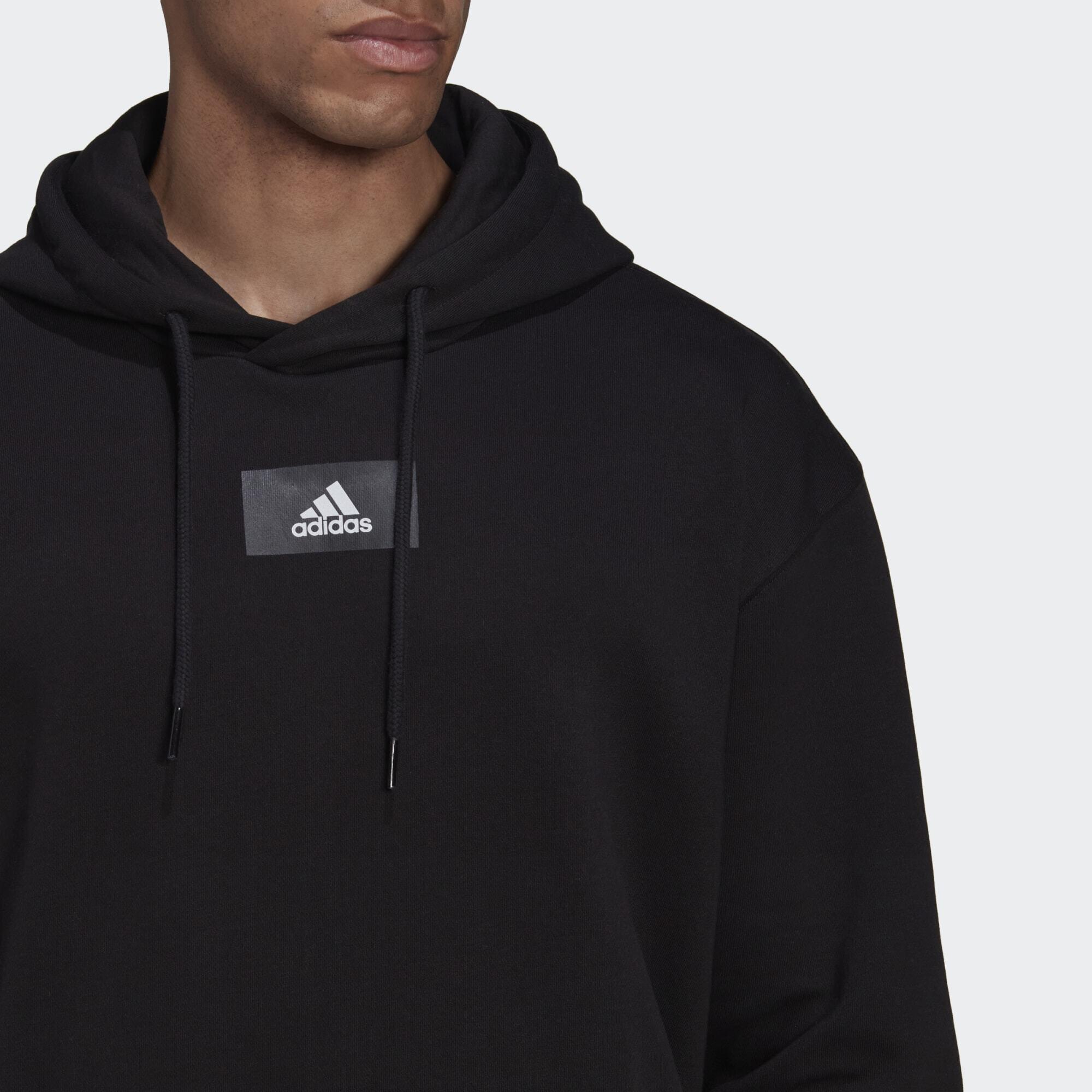 Sweat-shirt à capuche en molleton de coton à emmanchures tombantes Essentials 5/5