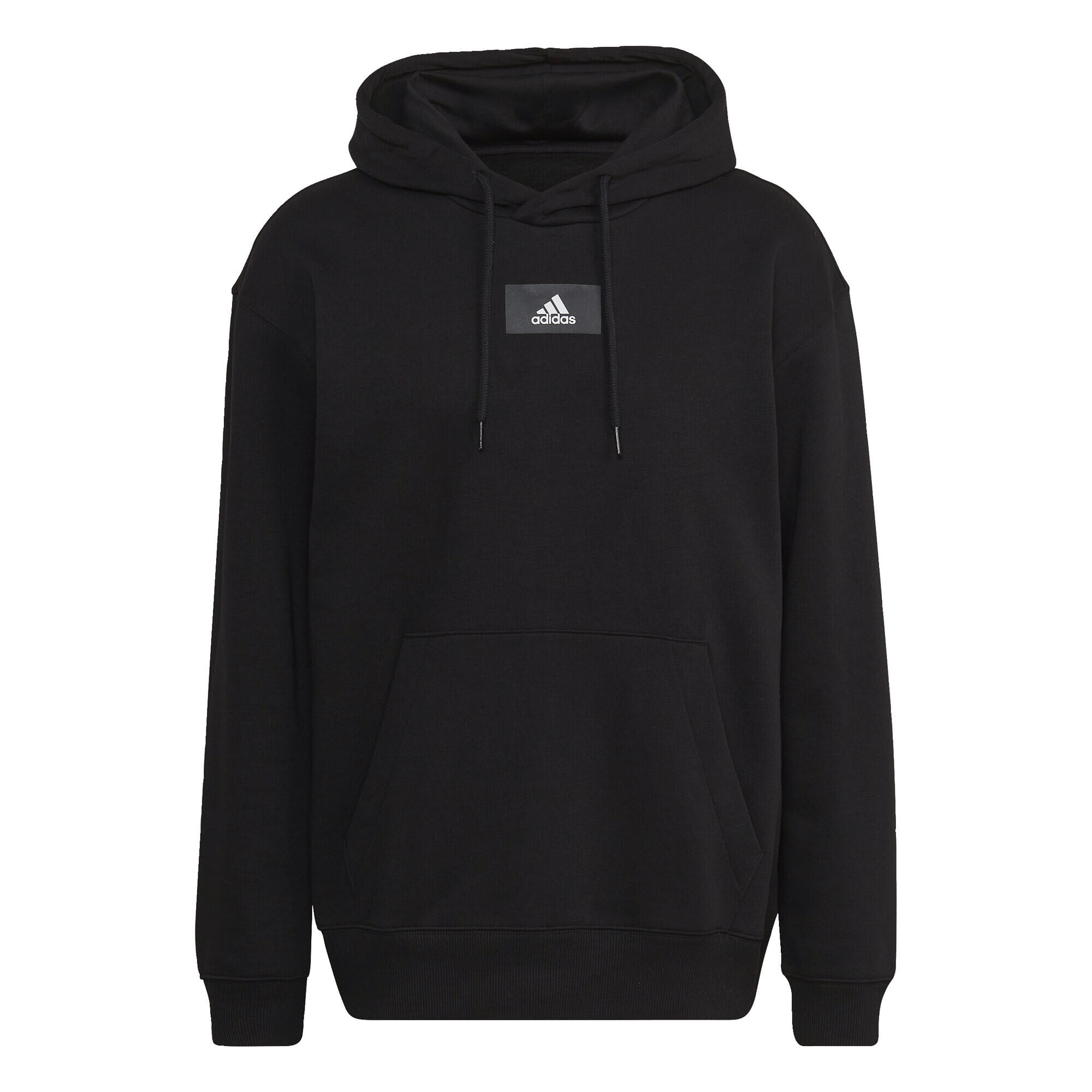 Sweat-shirt à capuche en molleton de coton à emmanchures tombantes Essentials 3/5
