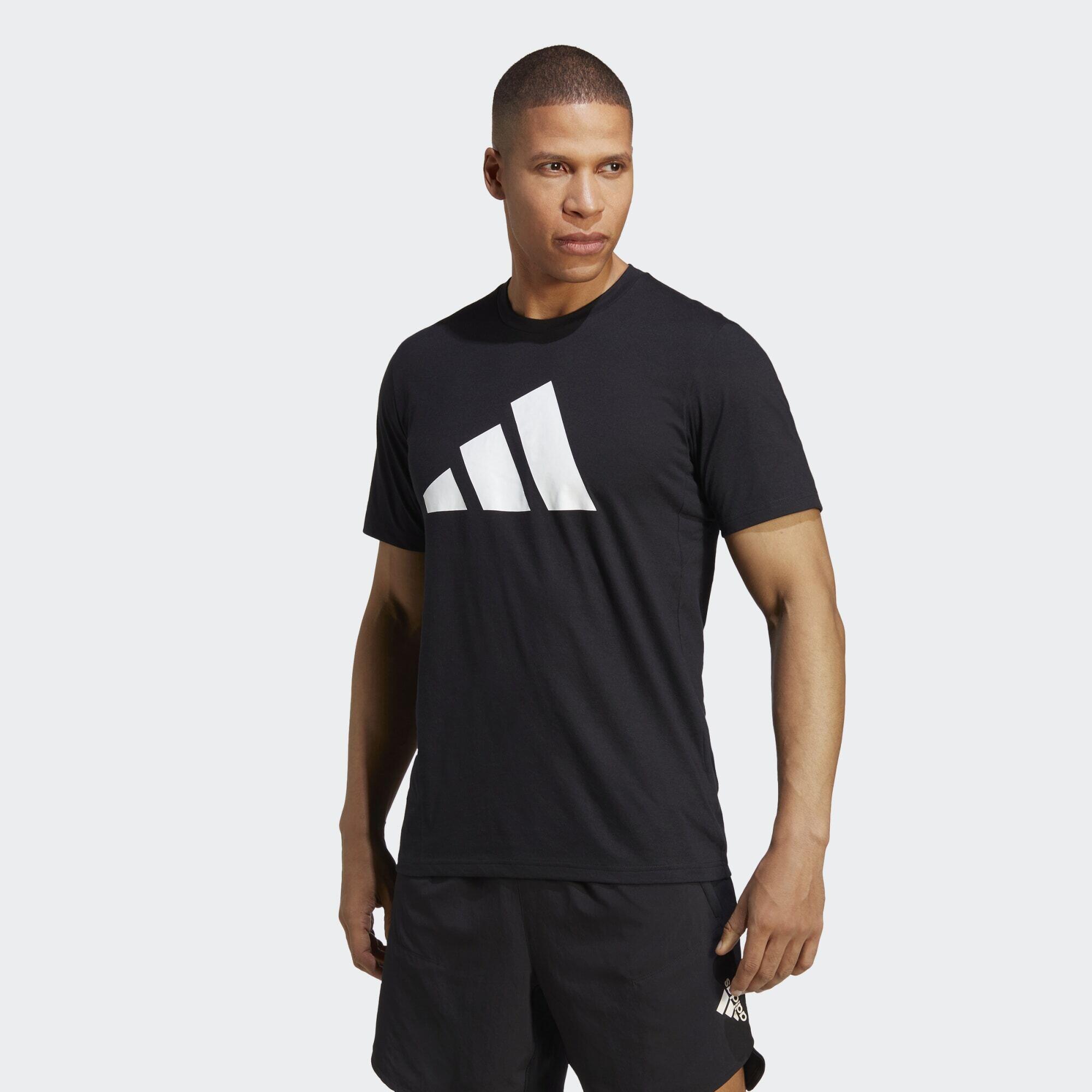 Adidas - T-shirt De Training Avec Logo Train Essentials Feelready - T-shirt Manches Courtes - Blanc|noir - 40 M - Decathlon