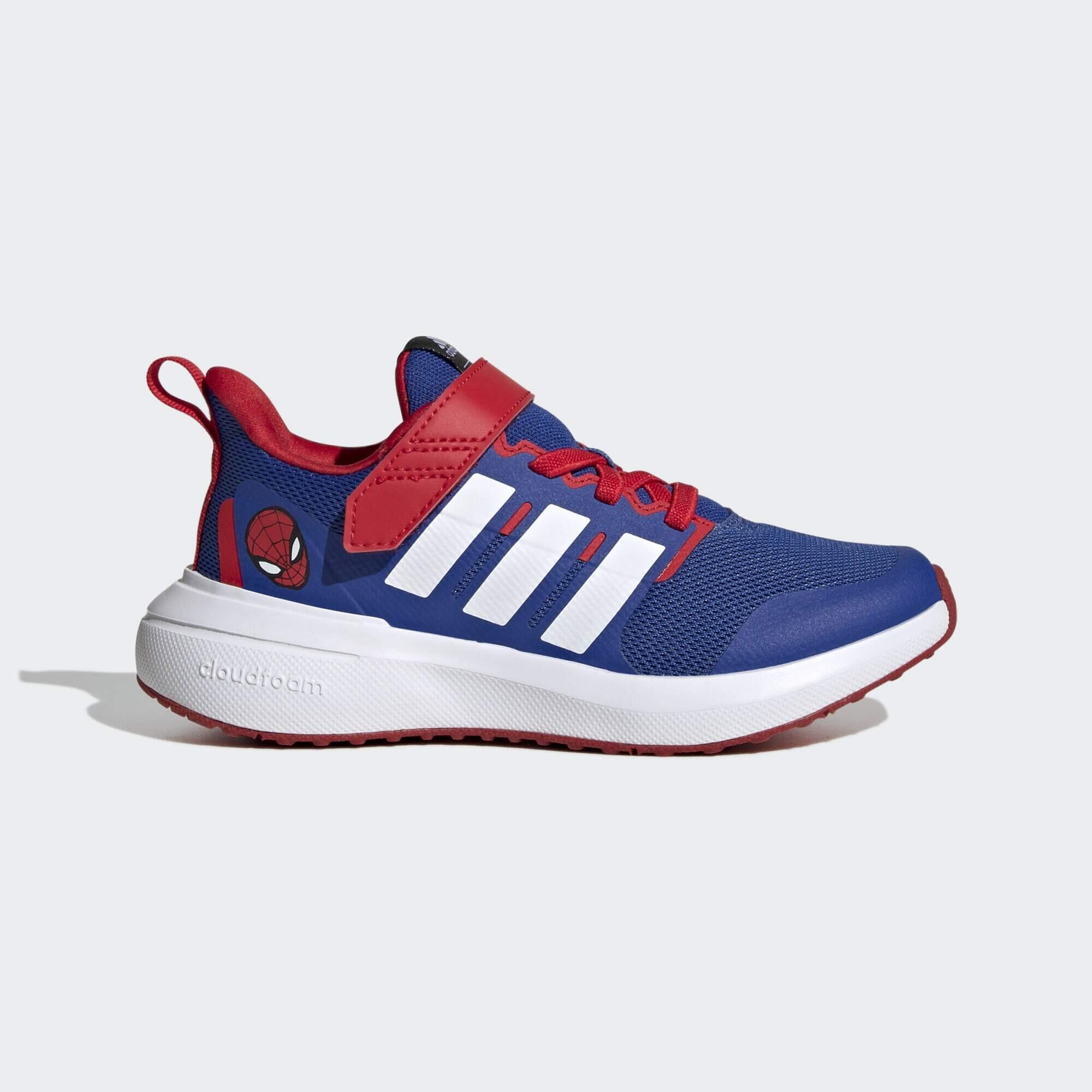 adidas x Marvel FortaRun Spider-Man 2.0 Cloudfoam Sport Lace Top Strap Shoes 2/7