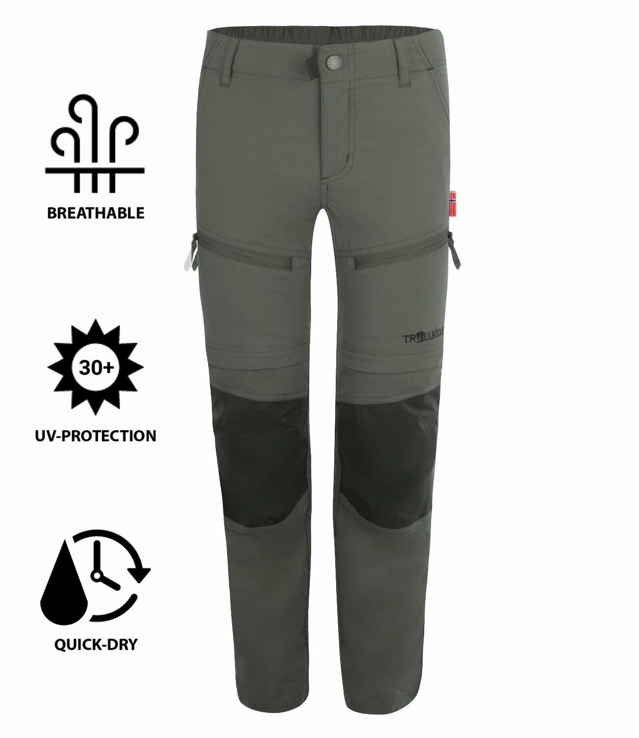Pantalon de trekking enfant Nordfjord vert argile 3/3