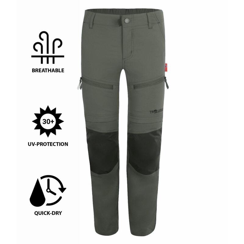 Pantalon de trekking enfant Nordfjord vert argile