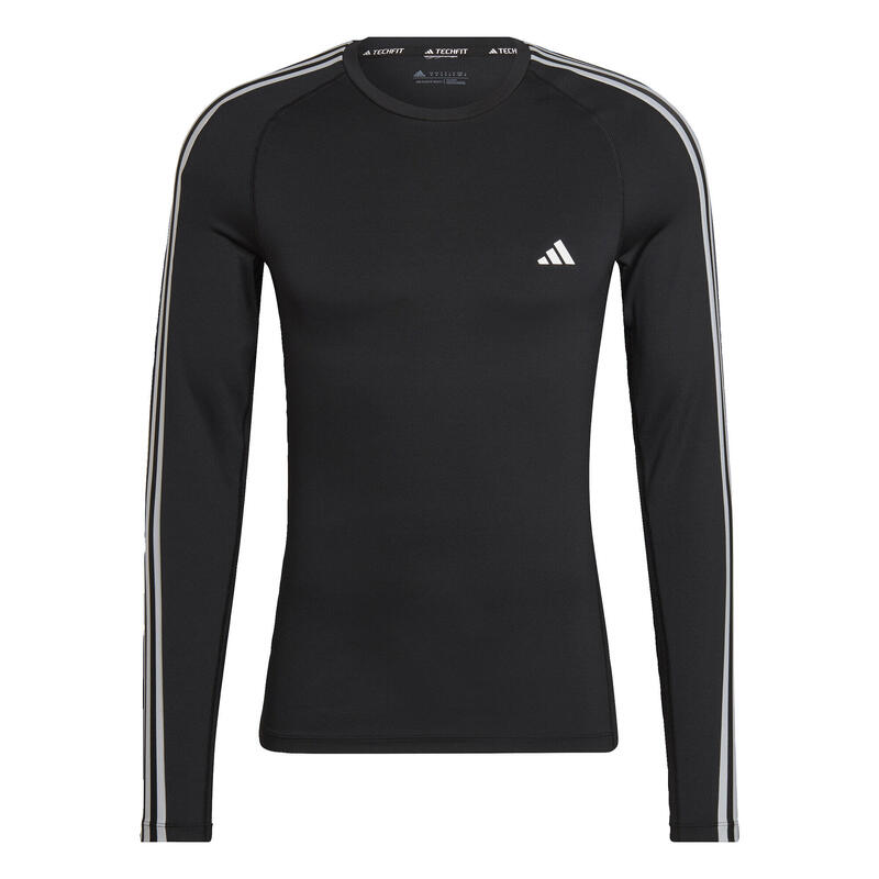 Maglia da allenamento Techfit 3-Stripes Long Sleeve