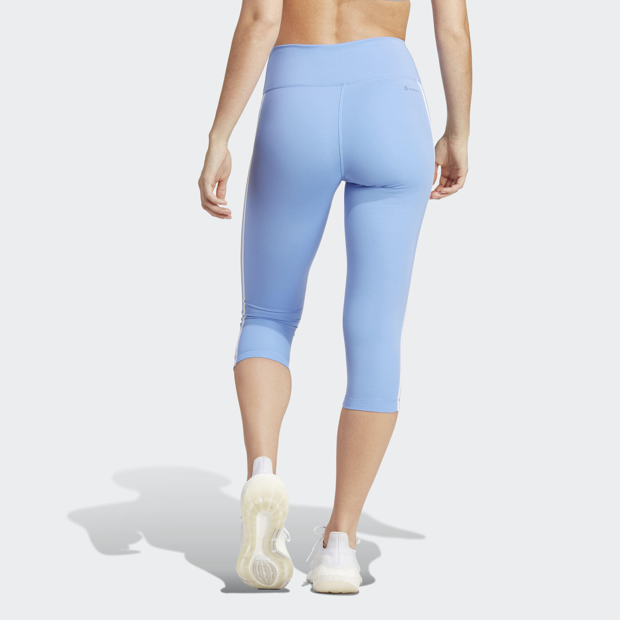 Leggings 3/4 com Cintura Subida 3-Stripes Train Essentials 3/5