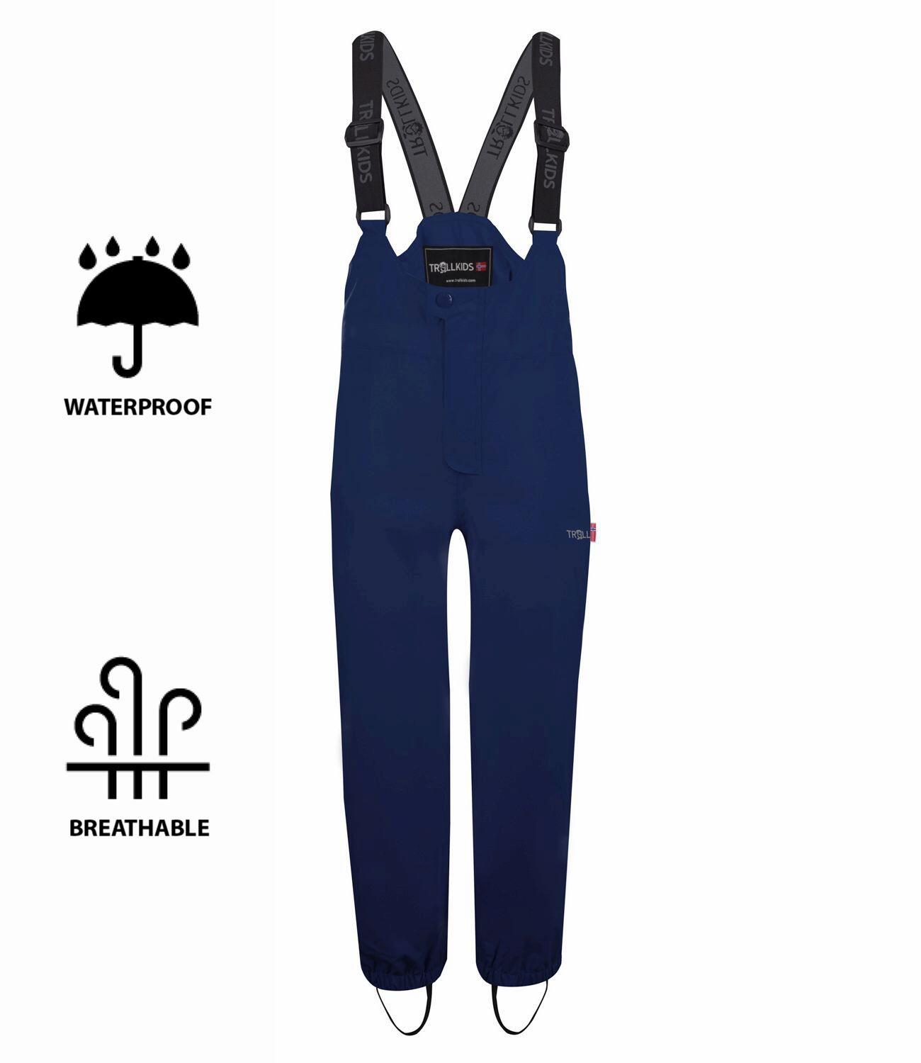 Pantalon de trekking pour enfants Odda Imperméable Bleu marine / Orange 3/3