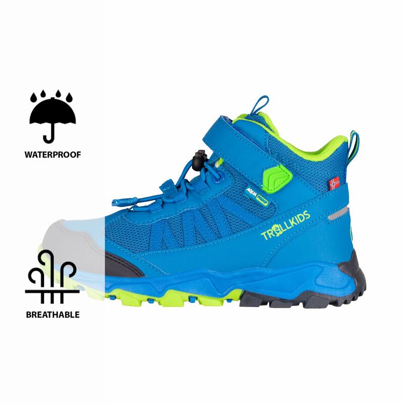 Chaussures de randonnée pour enfants Tronfjell mid bleu moyen/vert