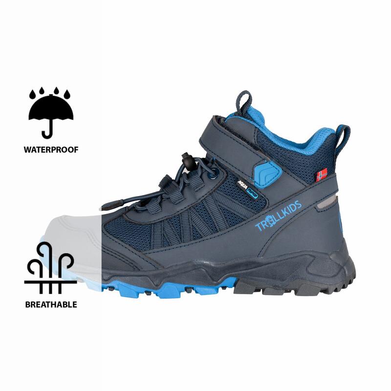 Kinder Wanderschuh Tronfjell mid Marineblau/Mittelblau