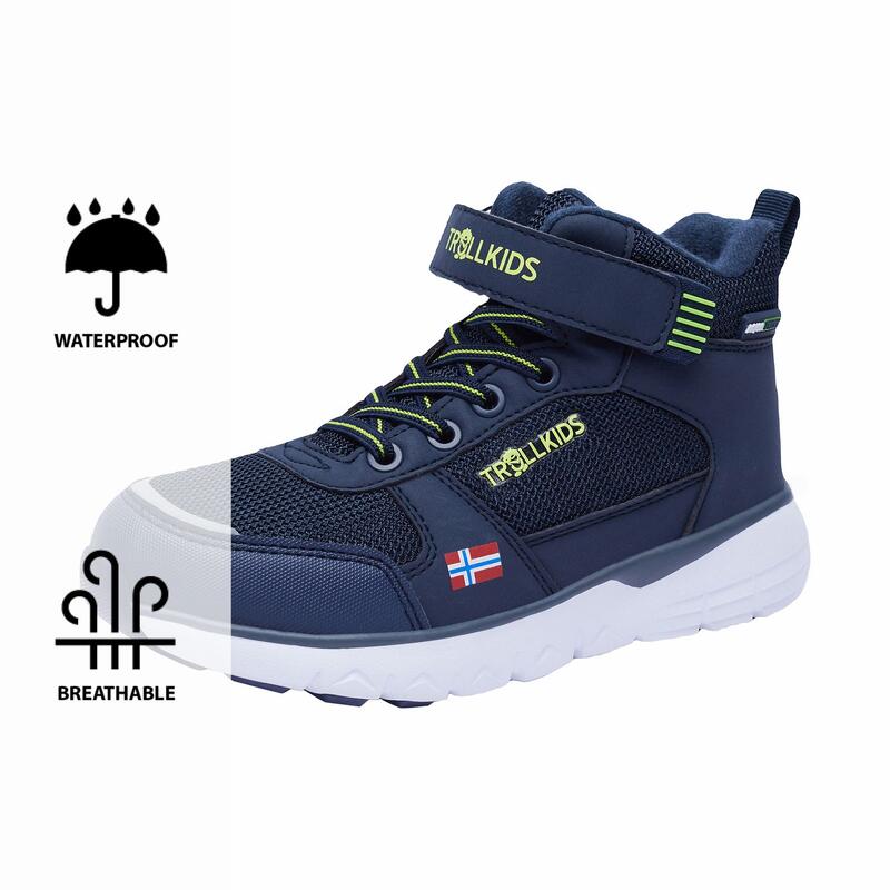 Kinder Schuh Stavanger Marineblau/Lime