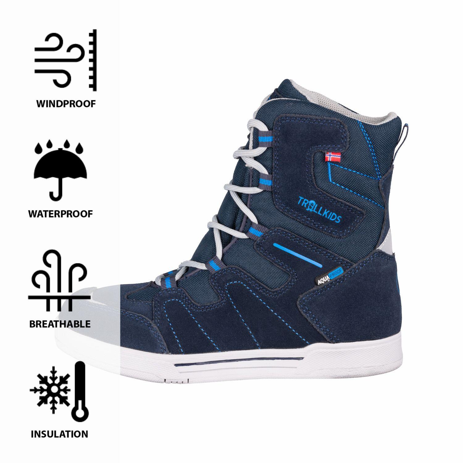 Skanden navy blue / medium blue winter shoe