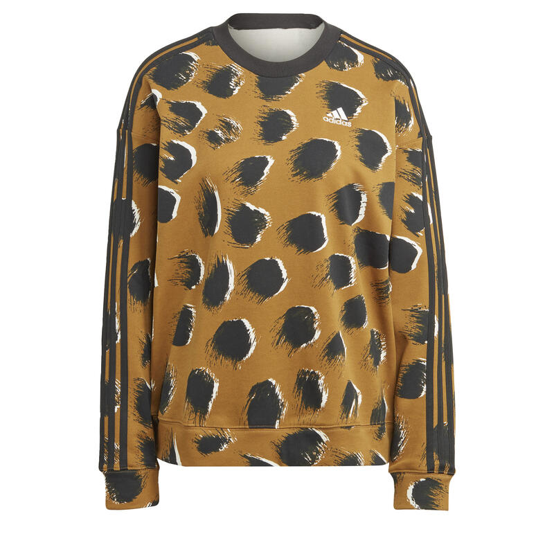 Essentials 3-Stripes Animal Print Sweatshirt