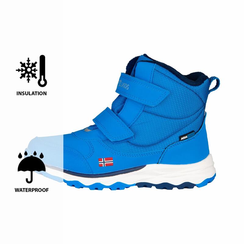 Chaussures d'hiver pour enfants Hafjell bleu azur/bleu marine
