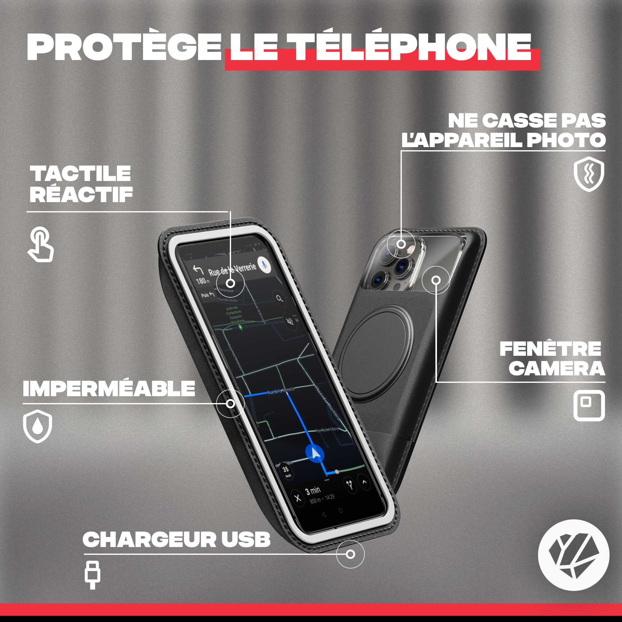 Magnetische smartphone Pro houder voor fietsstuur (Smartphone 2XL) 3/5