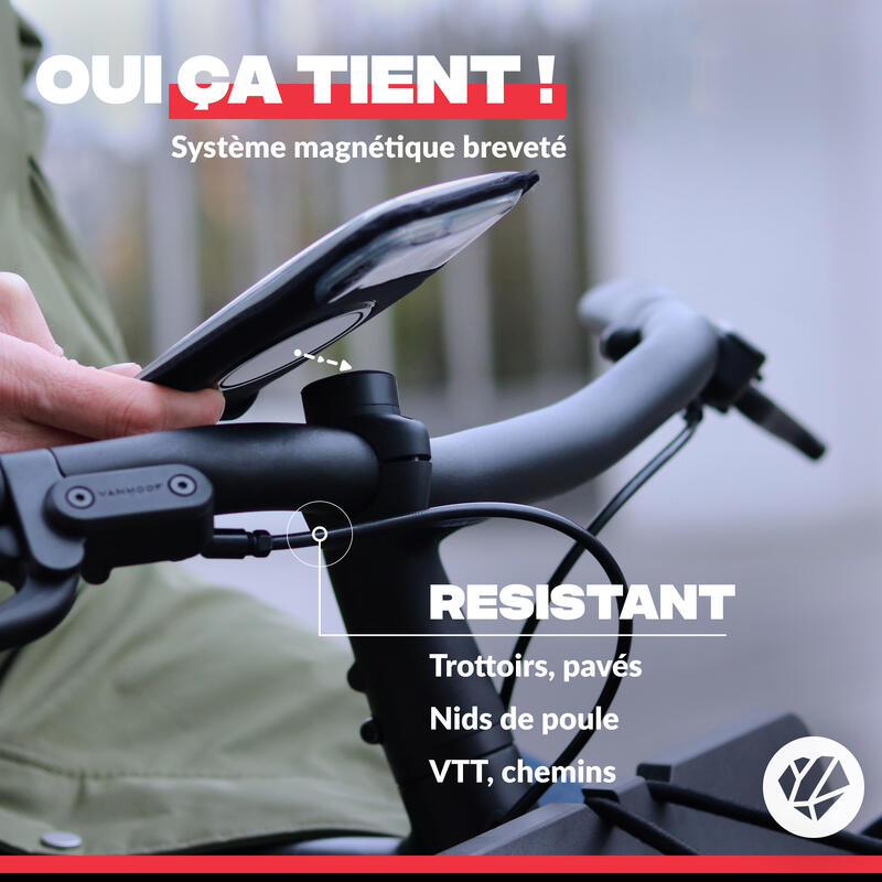 Support porte téléphone Pro pour guidon de vélo (Téléphone 2XL)