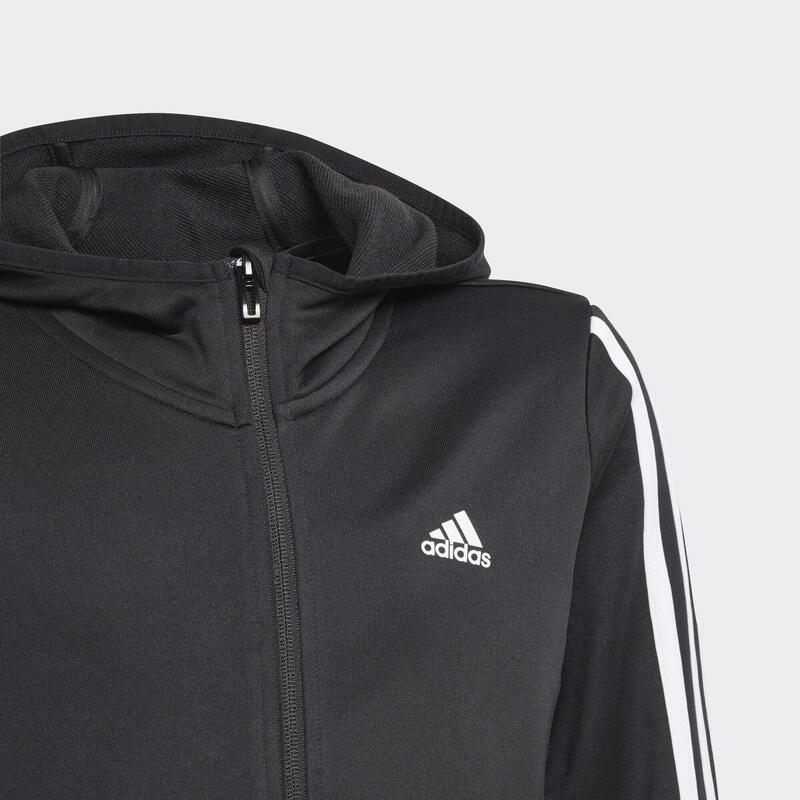 Bluza dziecięca z kapturem na zamek błyskawiczny adidas Designed To Move 3-Bande
