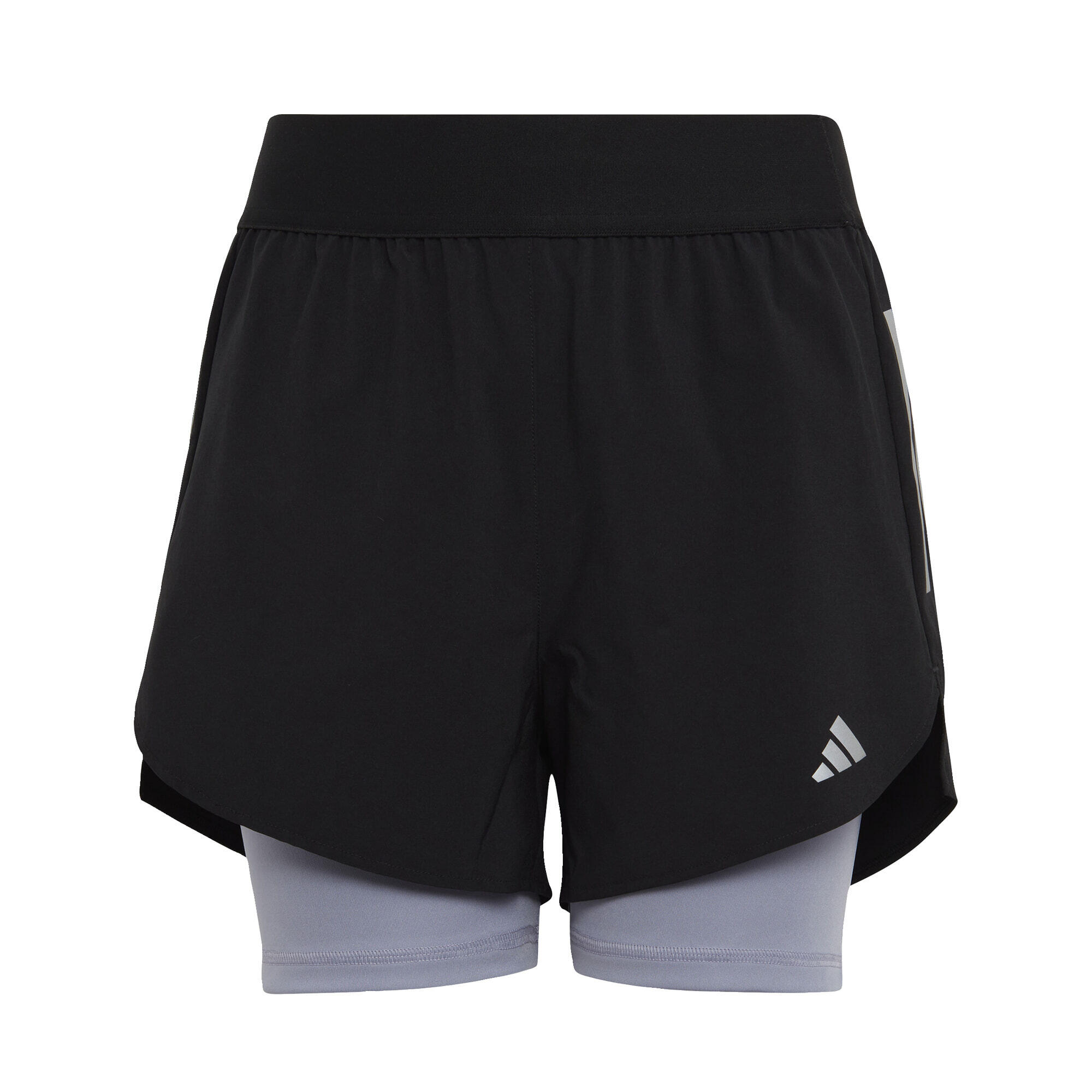 Adidas - Short En Toile Two-in-one Aeroready - Short - Gris|noir|violet - 8 À 10 Ans - Decathlon
