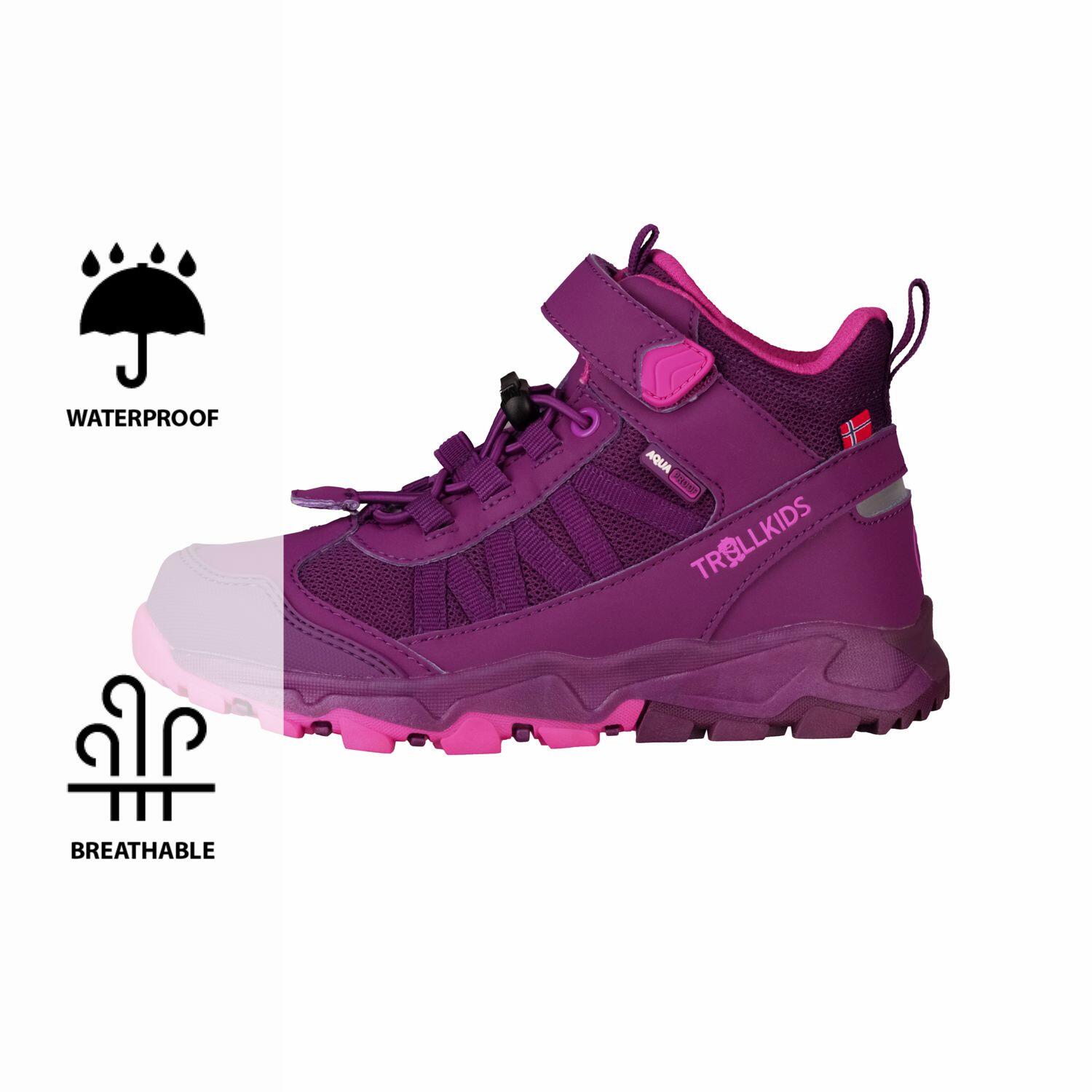 Chaussures de randonnée pour enfants Tronfjell mid prune/bois de feu 5/5