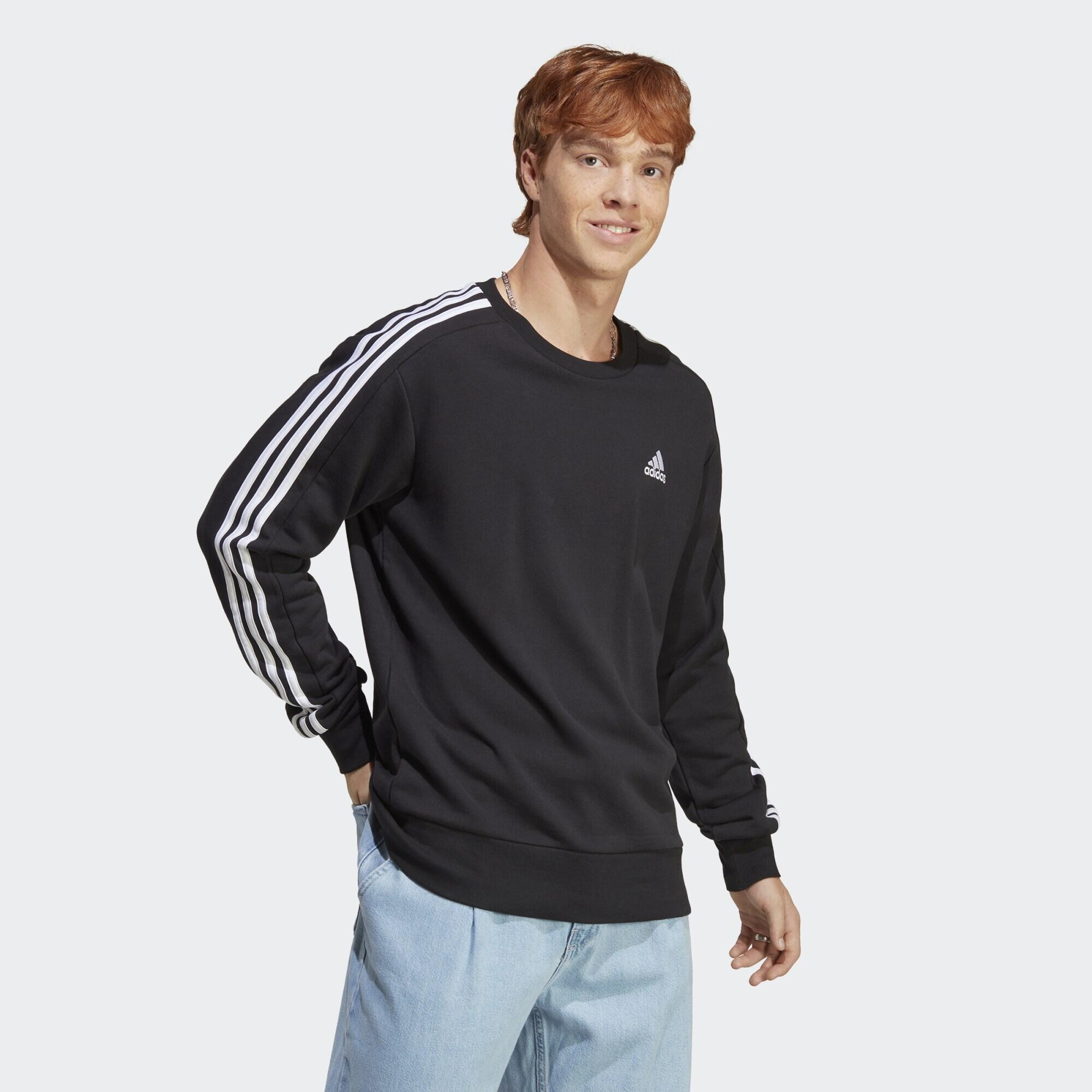 Adidas - Sweat-shirt À 3 bandes En Molleton Essentials - Survêtement De Sudation - Noir - 40 M - Decathlon