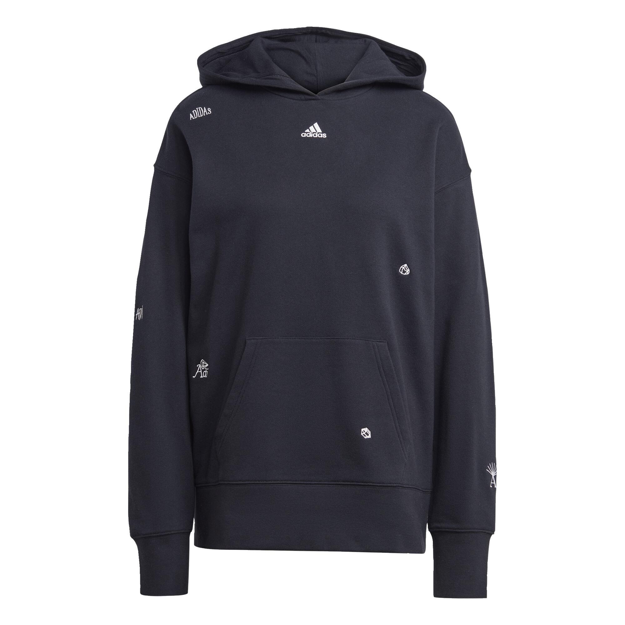 Relaxed Hoodie met op Healing Crystals geïnspireerde Graphics 3/5