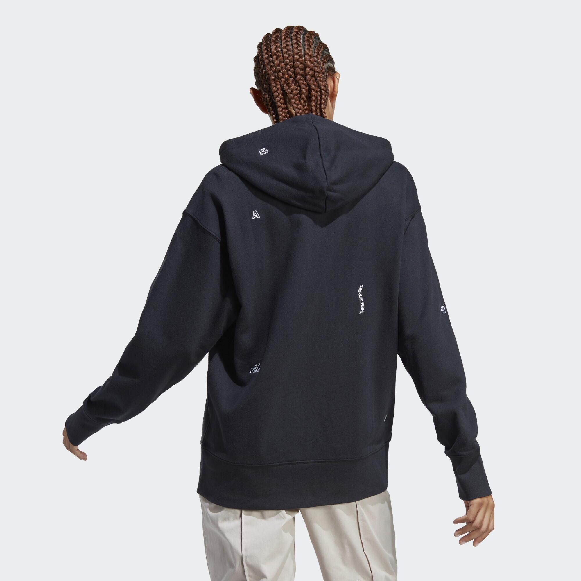 Relaxed Hoodie met op Healing Crystals geïnspireerde Graphics 4/5