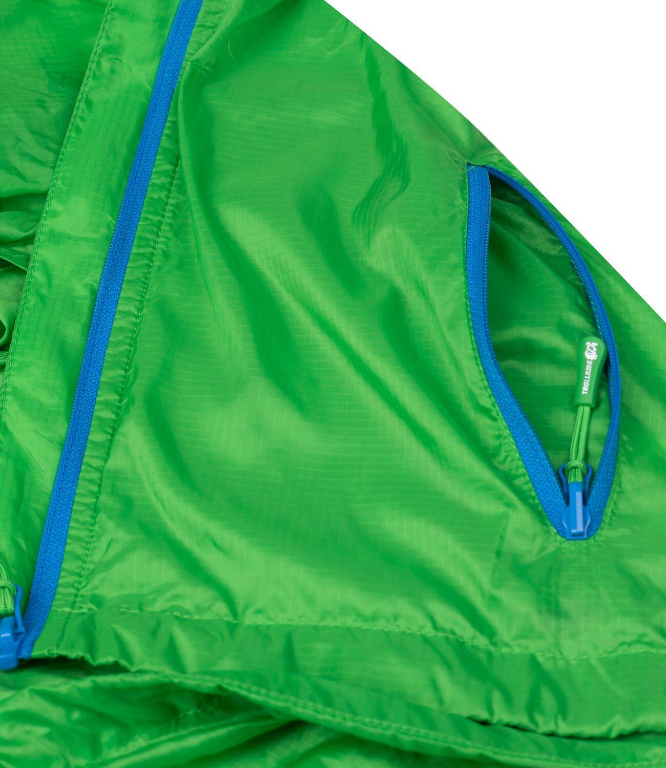 Veste coupe-vent enfant Fjell Respirant Vert clair / Bleu 3/5