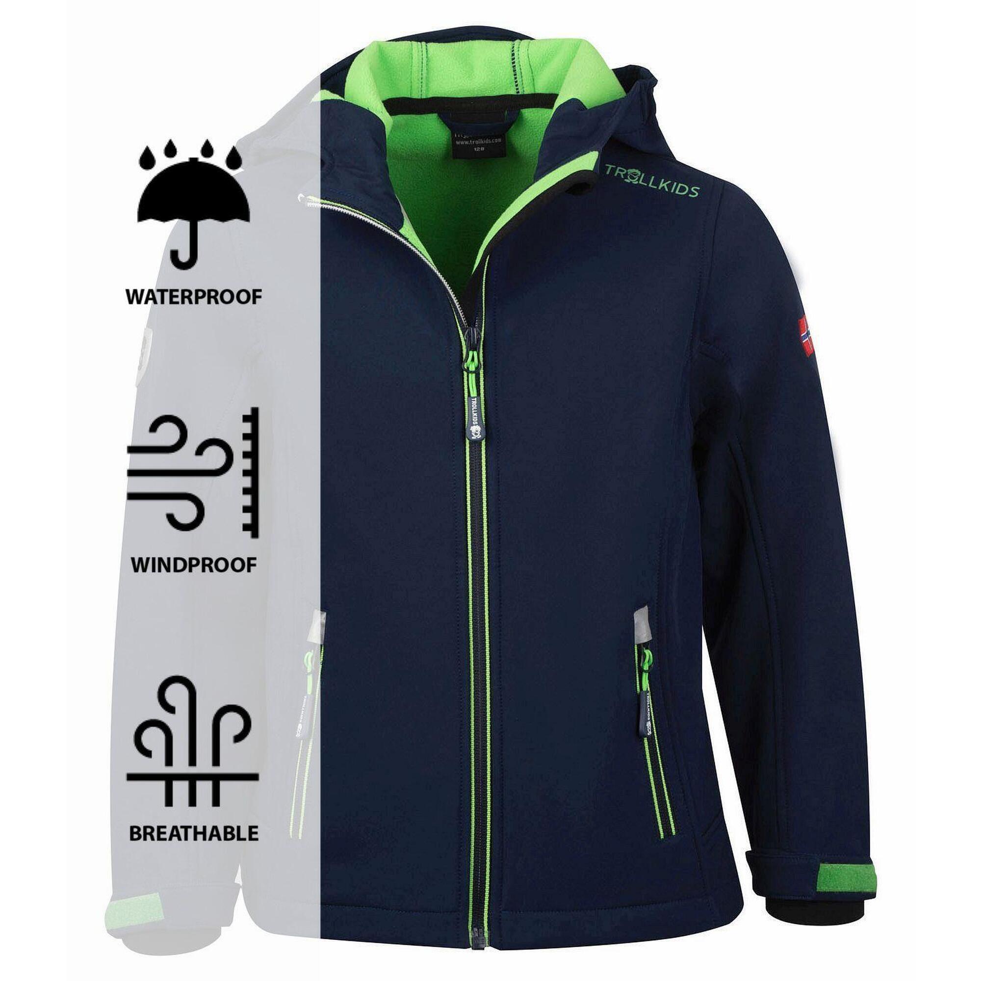 Enfants Trollfjord Veste Bleu marine/vert clair 3/3