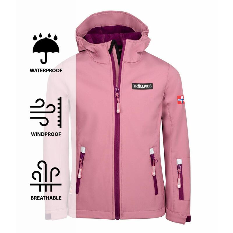 Veste softshell pour enfants Oslofjord orchidée/mûre