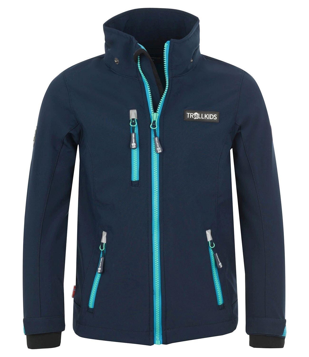 Kinder Jacke Preikestolen Wasserabweisend Marineblau / Türkis / Mint 3/4