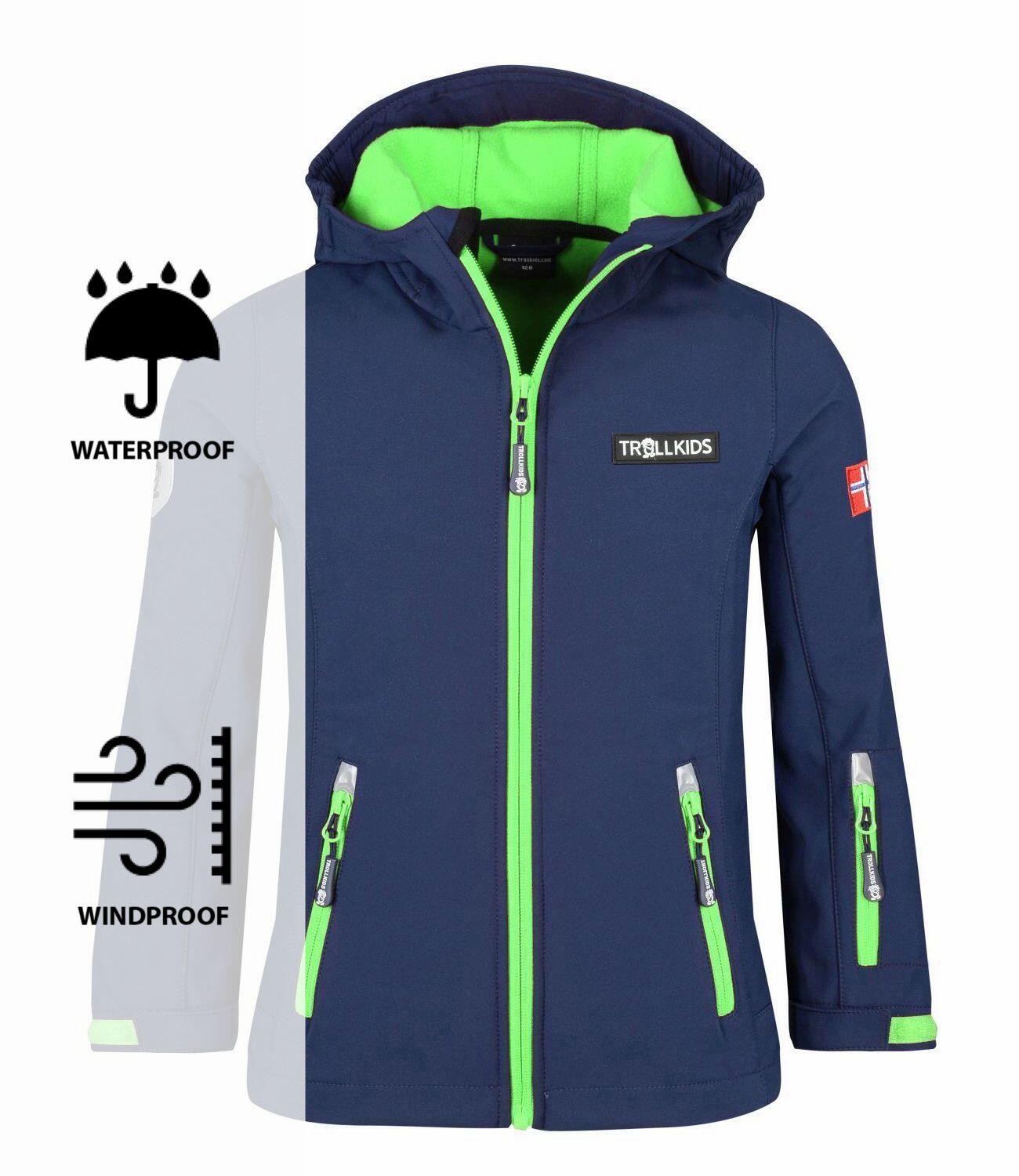 Kinder Softshell Jacke Oslofjord Wasserabweisend Marineblau