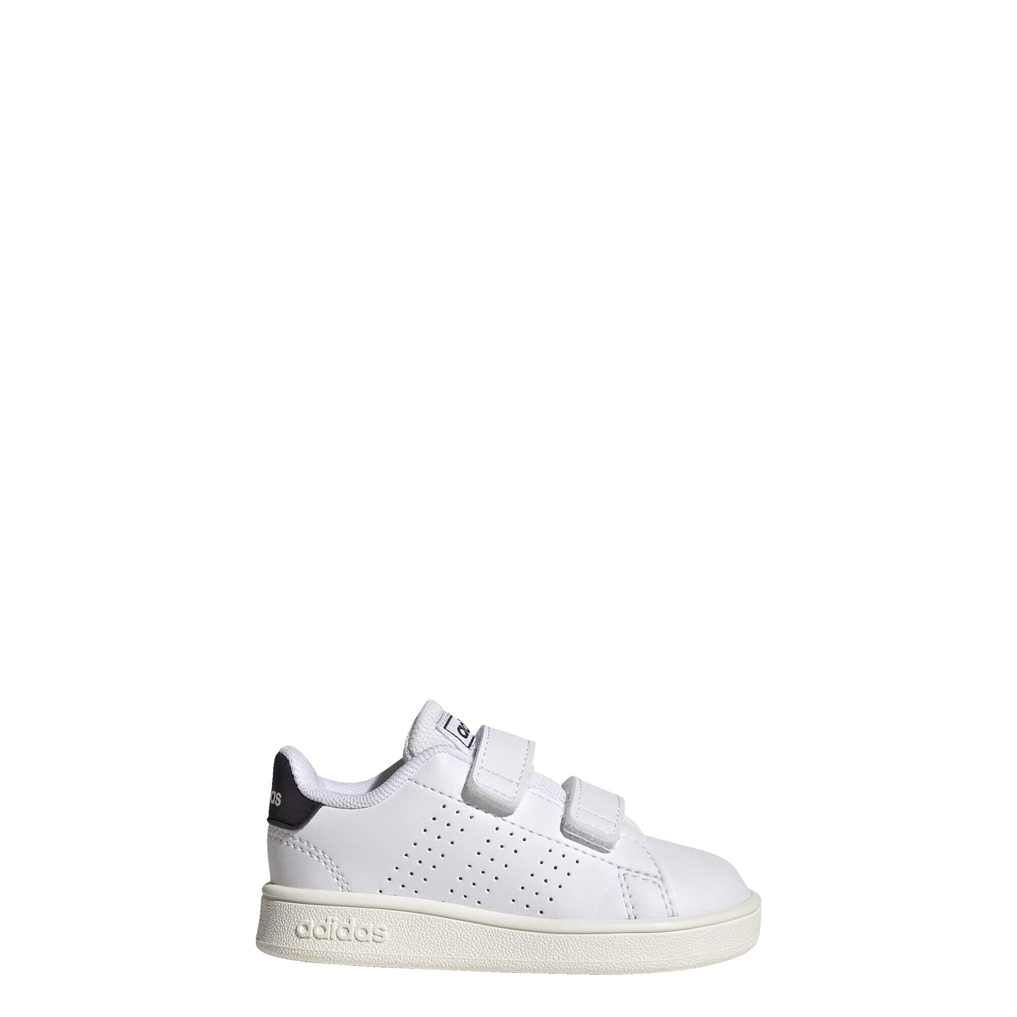 Adidas - Chaussure À Double Bande Auto-agrippante Advantage Lifestyle Court - Chaussures De Sport - Blanc|noir - 25 - Decathlon