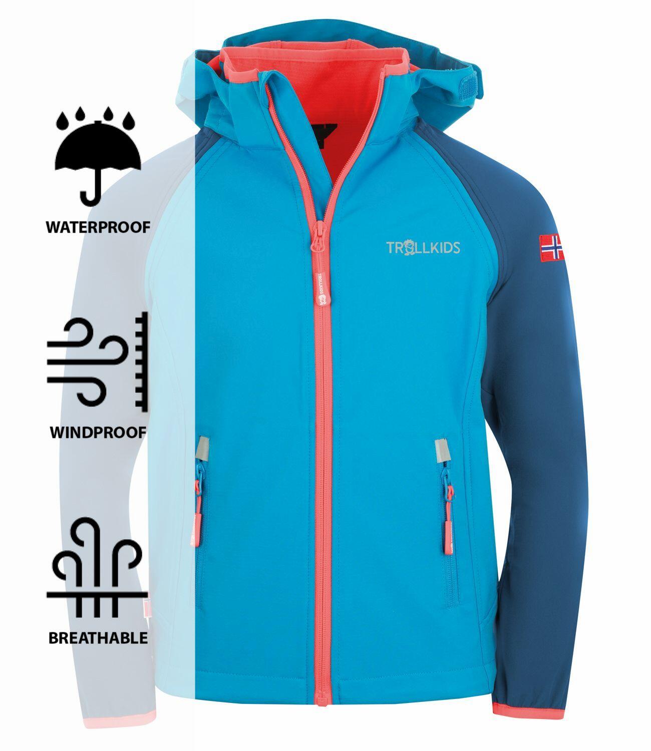 Veste softshell pour enfants Rondane Hydrofuge bleu minuit 3/3