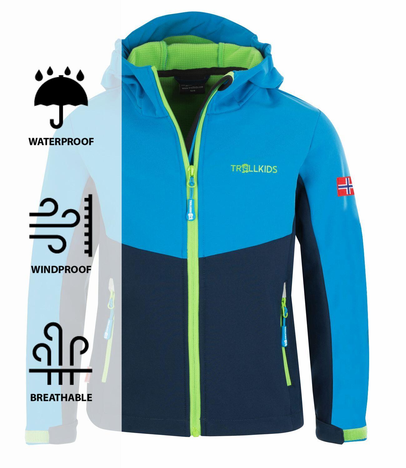 Veste pour enfants Kristiansand Hydrofuge Bleu marine / Vert 3/3